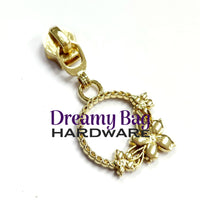 #5 Zipper Pull Chain of Flowers ( Custom Designed)