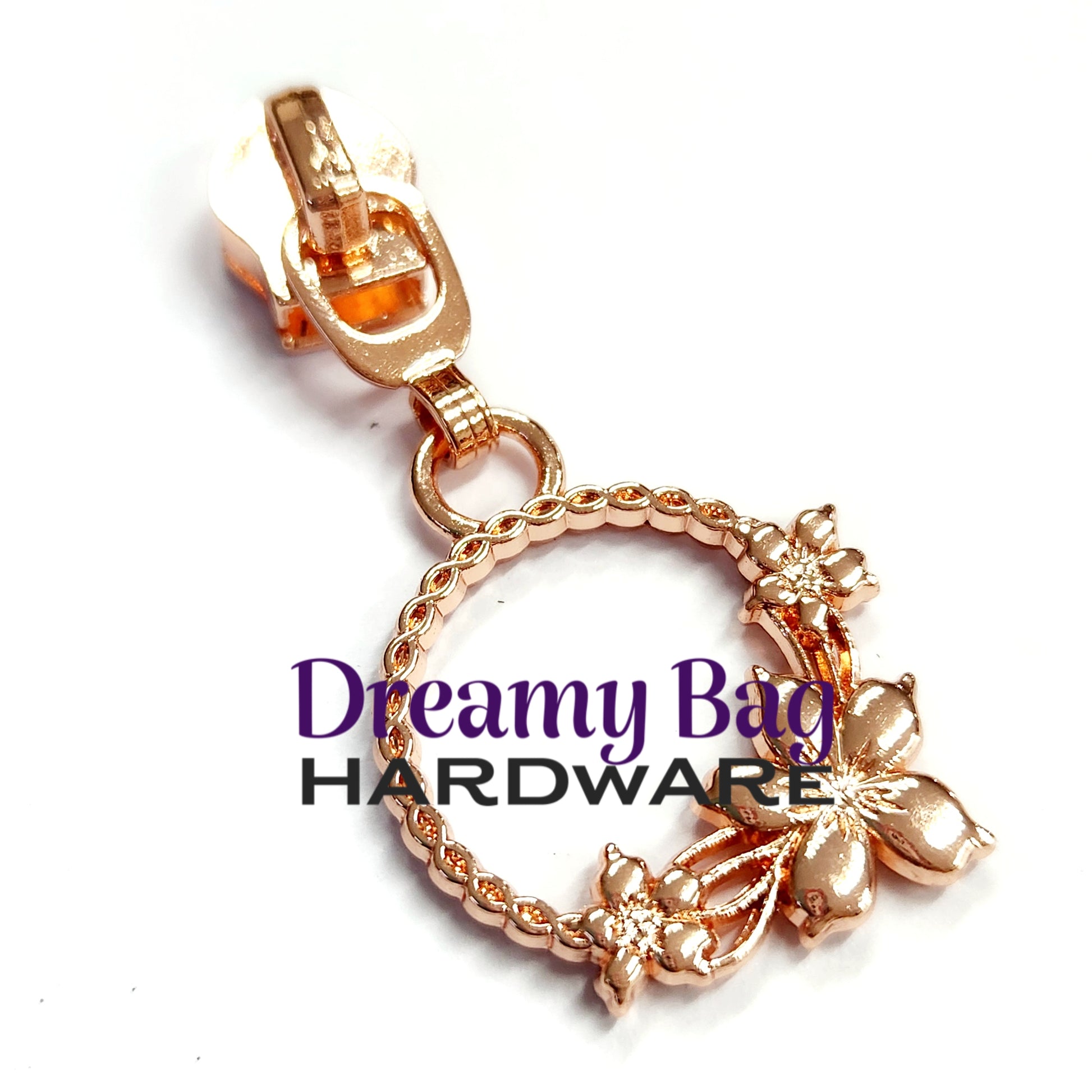 #5 Zipper Pull Chain of Flowers ( Custom Designed)