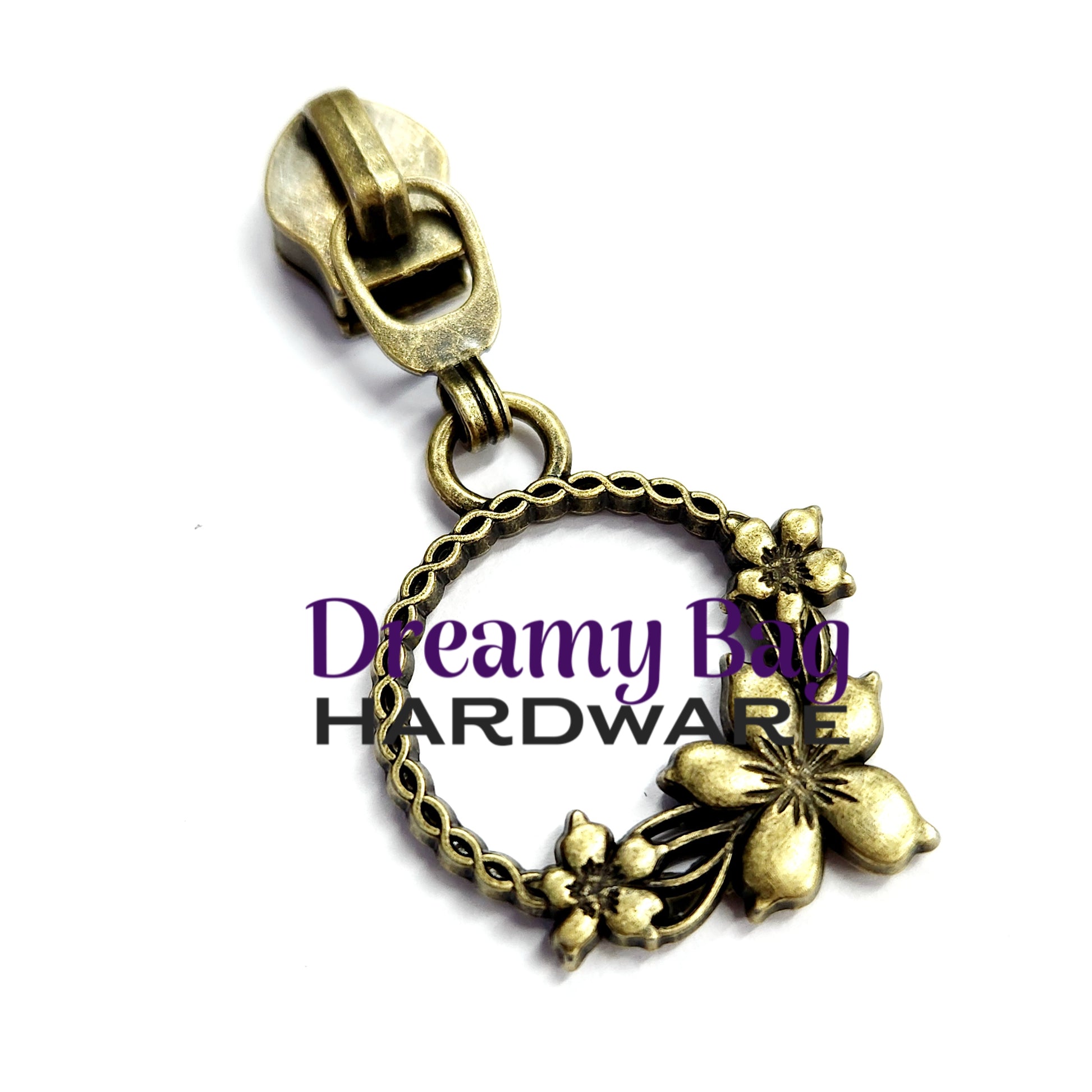 #5 Zipper Pull Chain of Flowers ( Custom Designed)