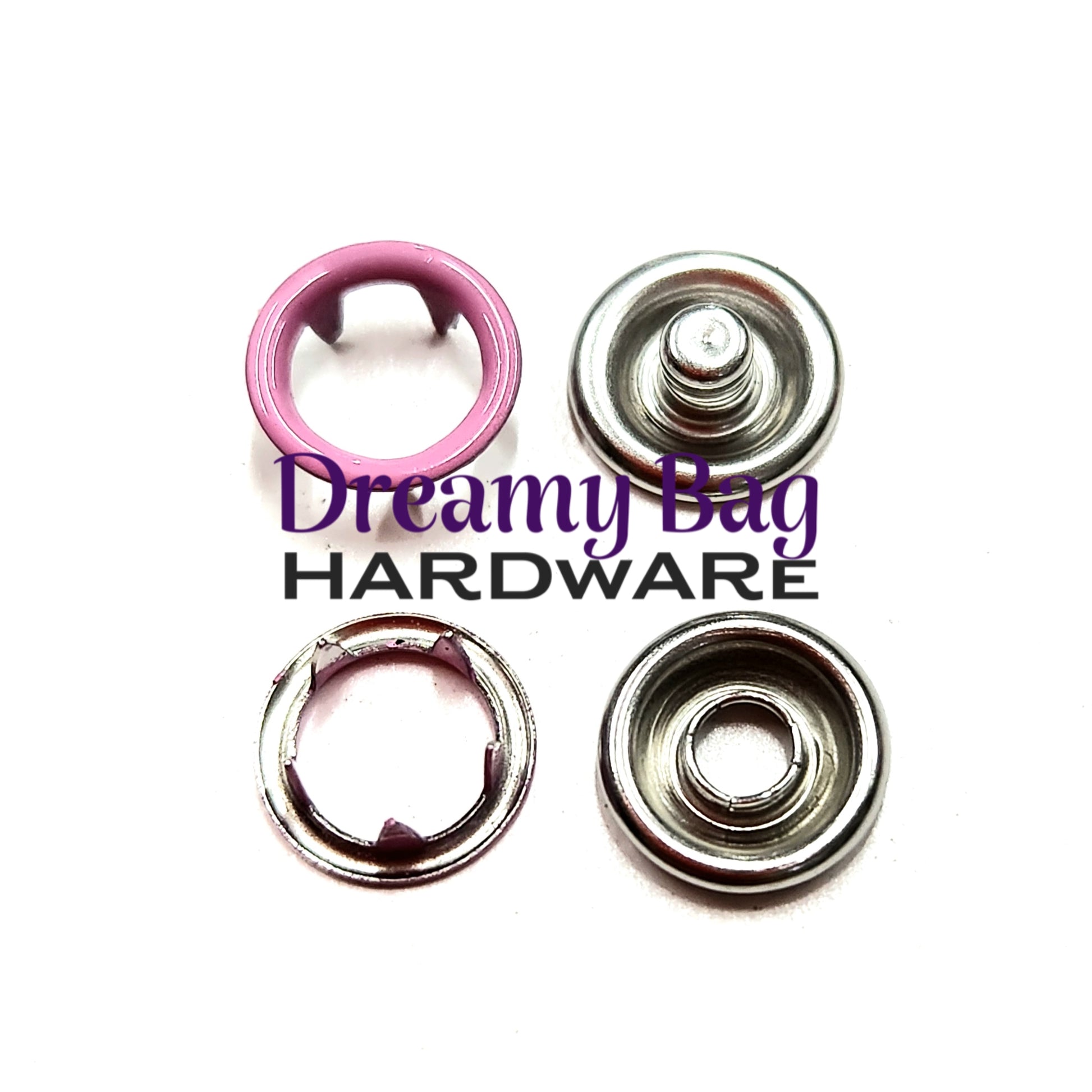 9.5mm Metal Ring Snaps 50 Pack