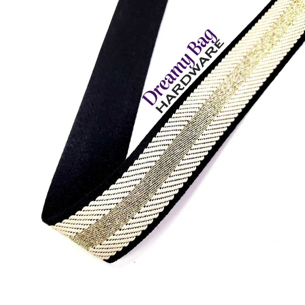 38mm (1.5") Glitter Canvas Webbing