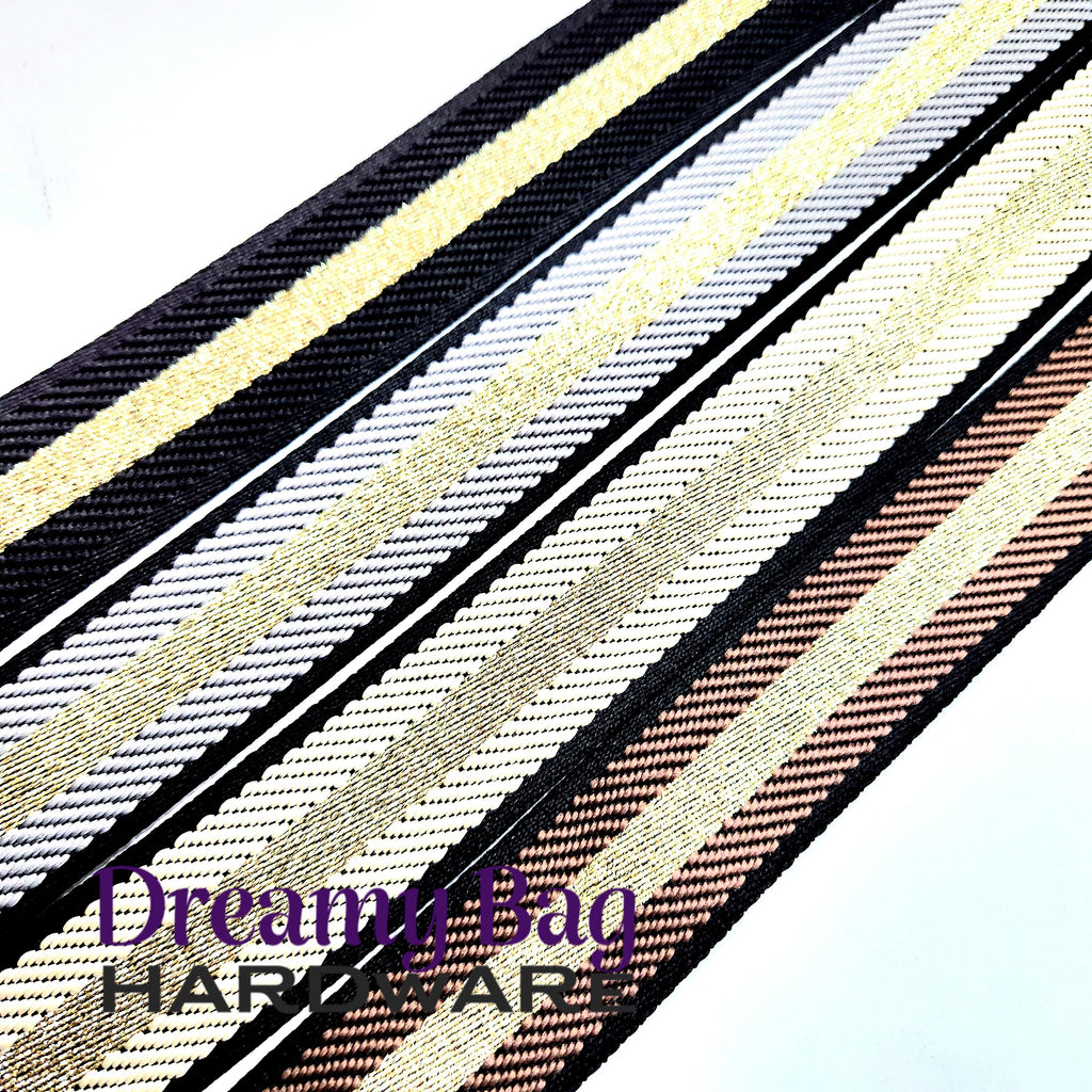 38mm (1.5") Glitter Canvas Webbing
