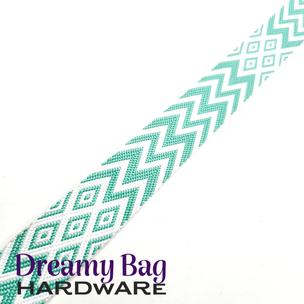 38mm (1.5") Chevron Diamonds Cotton Canvas Webbing