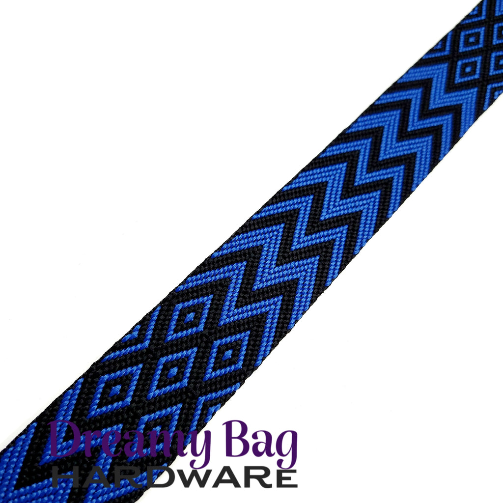 38mm (1.5") Chevron Diamonds Cotton Canvas Webbing
