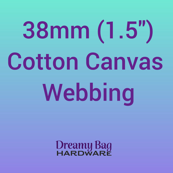 38mm (1.5") Cotton Canvas Solid Colours Webbing