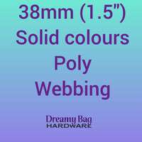 38mm (1.5") Poly Webbing Solid Colours