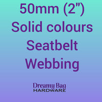 50mm (2") Seatbelt Webbing Solid Colours