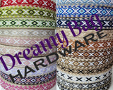 38mm (1.5") Woven Design Cotton Canvas Webbing