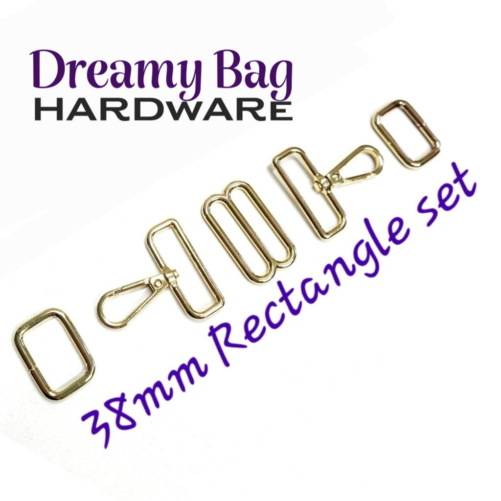 38mm (1.5") Yellow Light Gold Hardware Sets