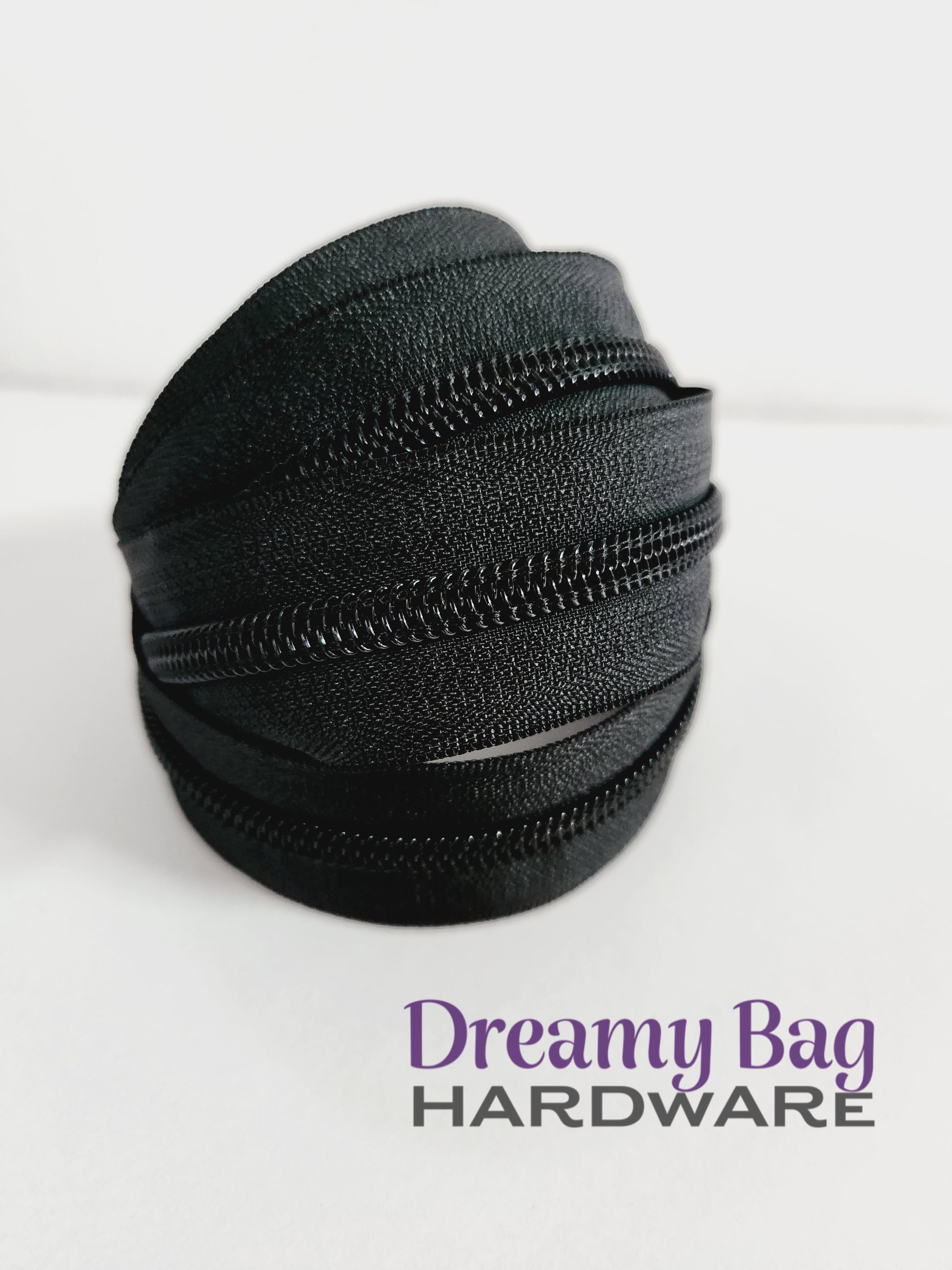 #3 and #5 Zipper Tape Black with coloured nylon teeth