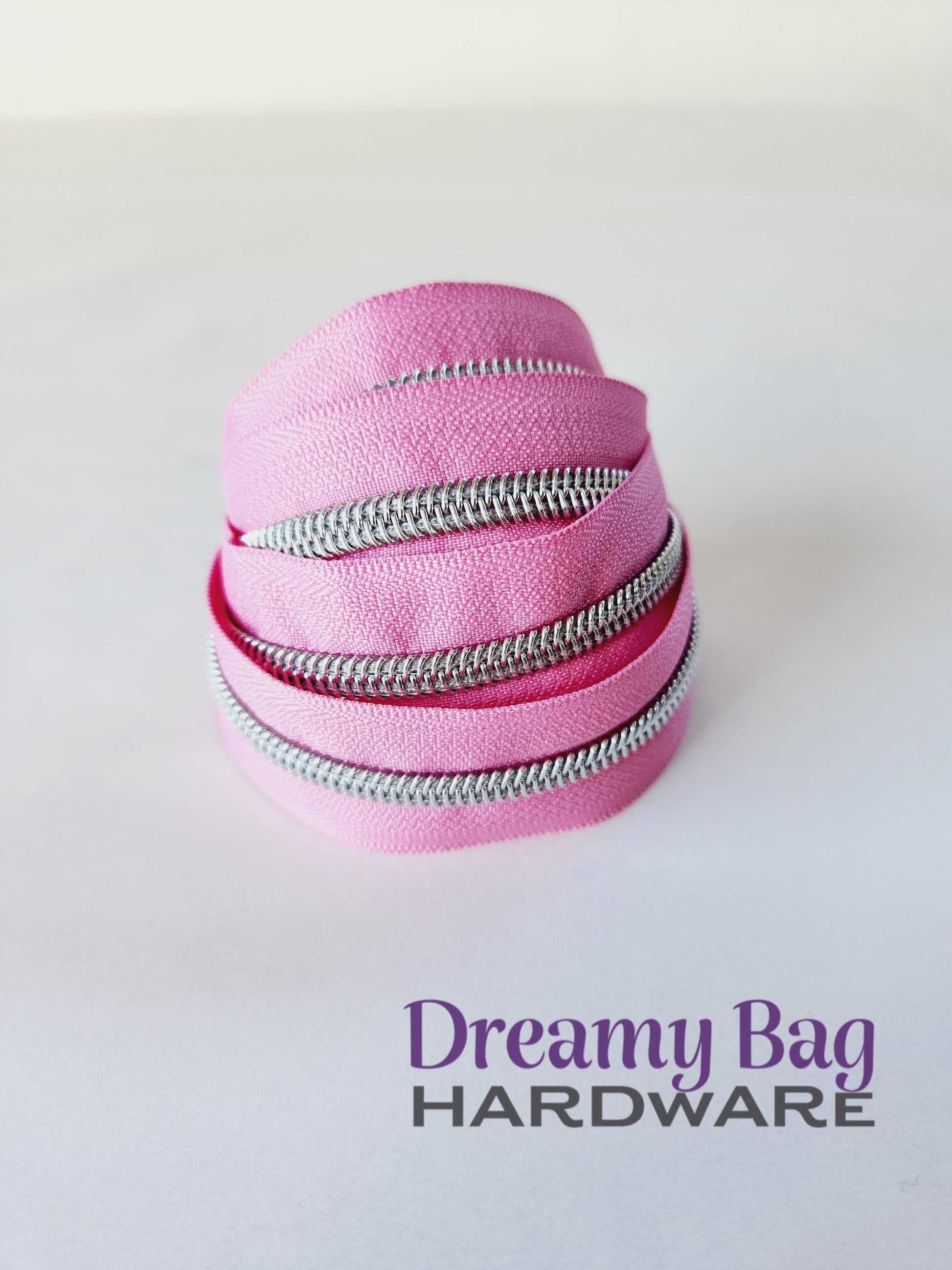 #5 Zipper Tape Pink with Coloured Nylon Teeth