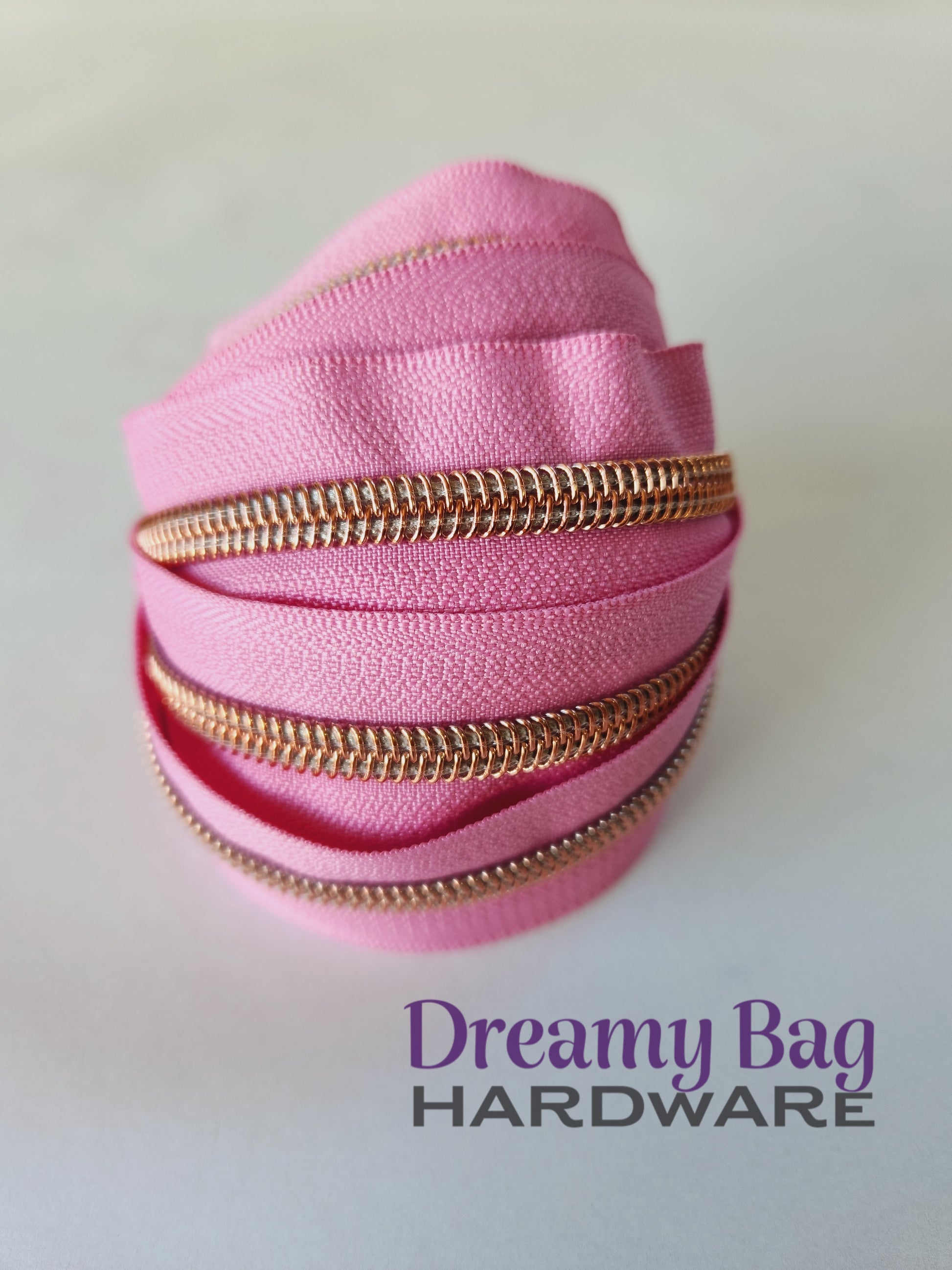 #5 Zipper Tape Pink with Coloured Nylon Teeth