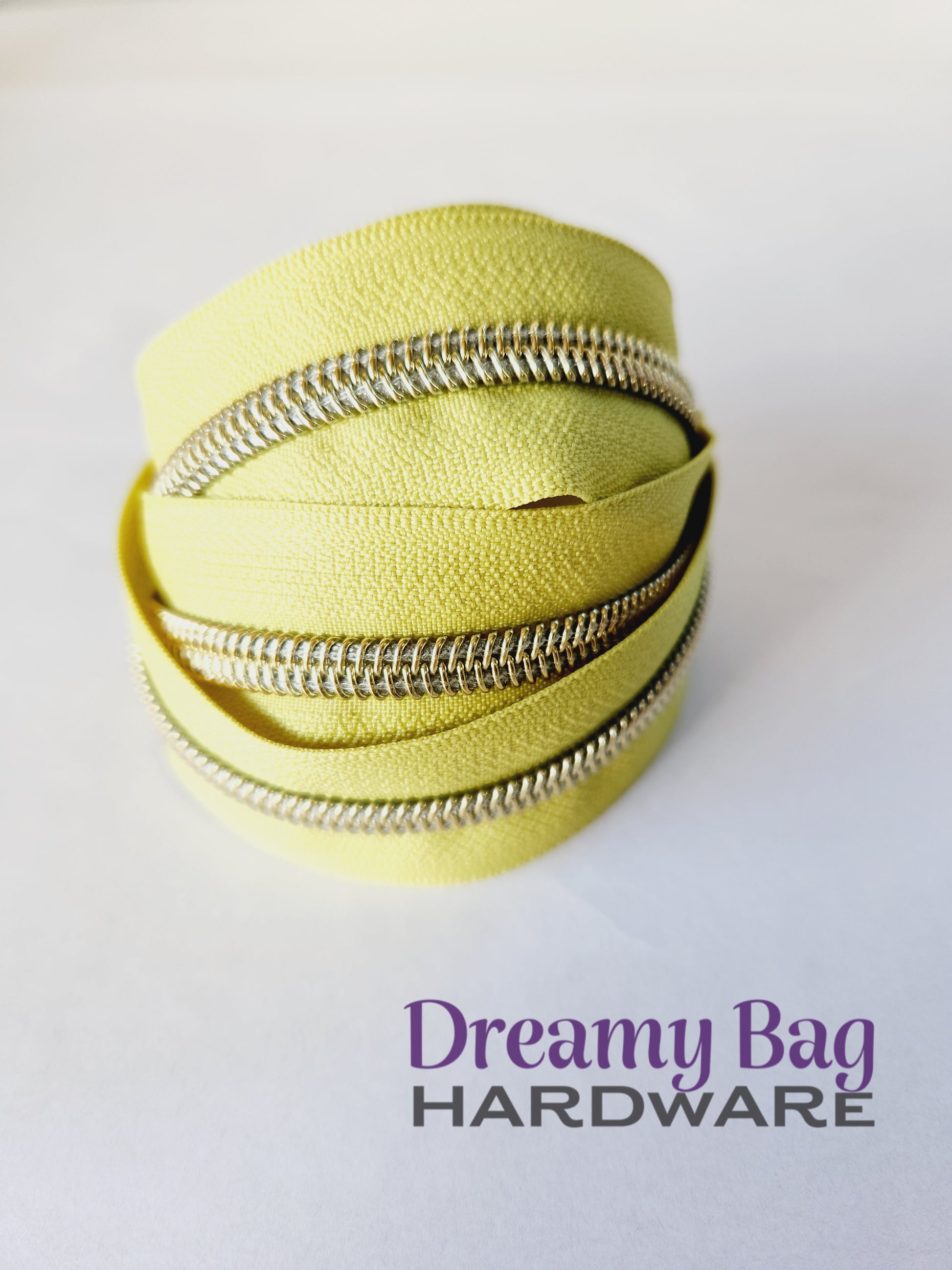 #3 and #5 Zipper Tape Yellow with Coloured Nylon Teeth