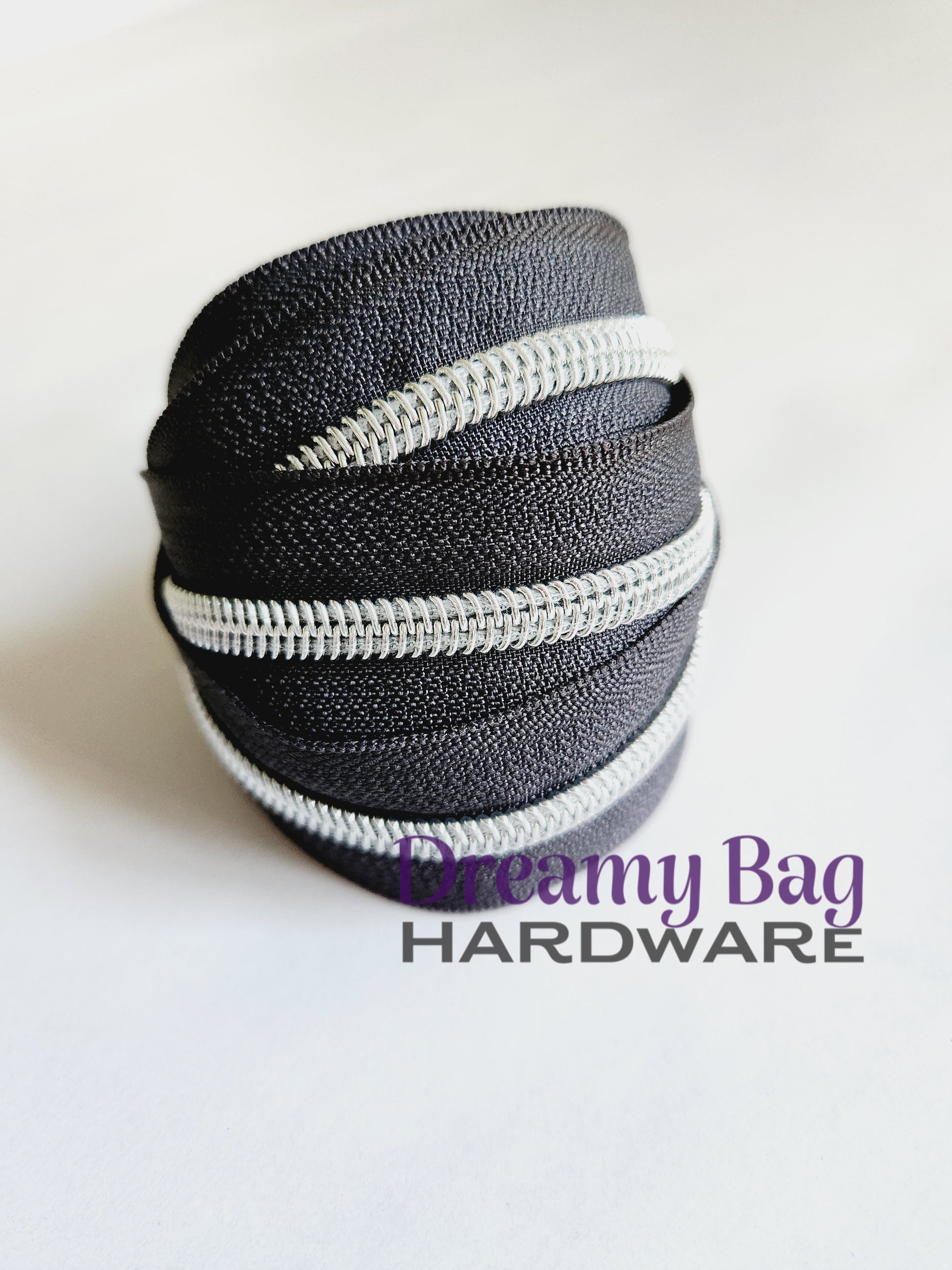 #3 and #5 Zipper Tape Dark Grey with Nylon teeth