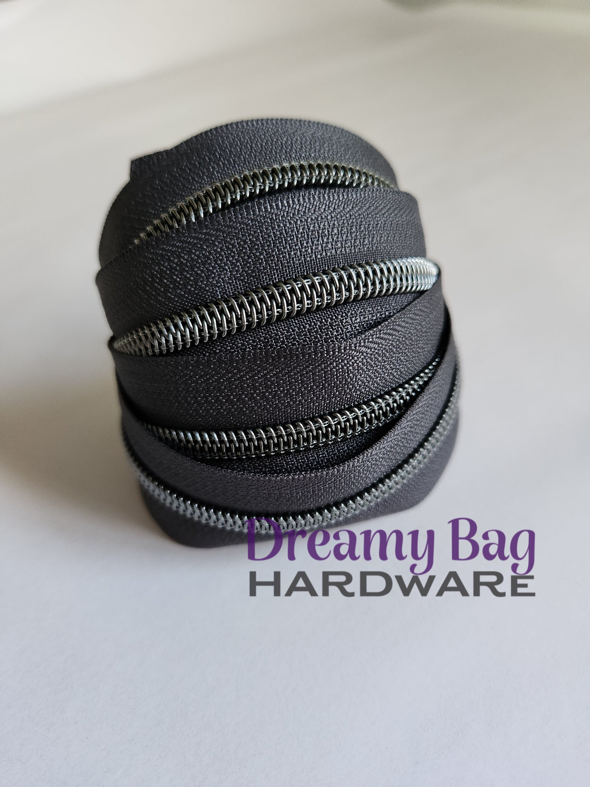 #3 and #5 Zipper Tape Dark Grey with Nylon teeth