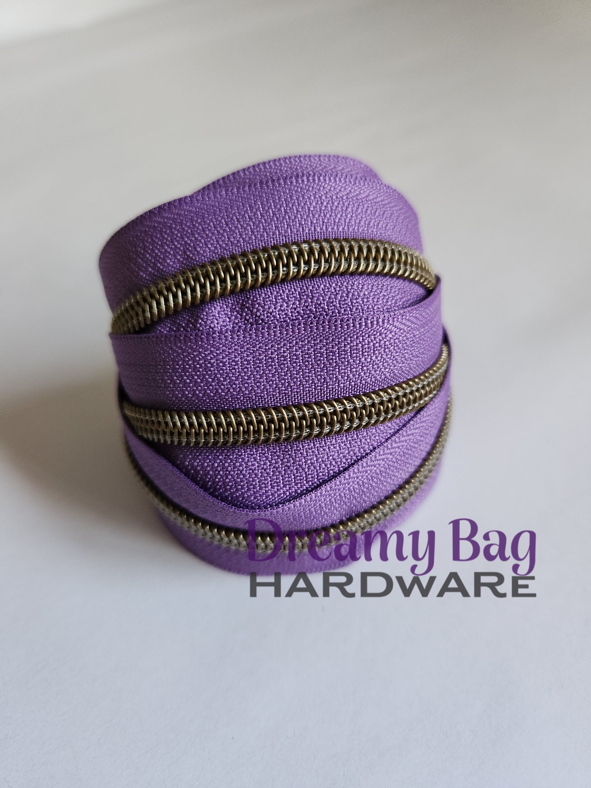 #3 and #5 Zipper Tape Purple with Coloured Nylon Teeth