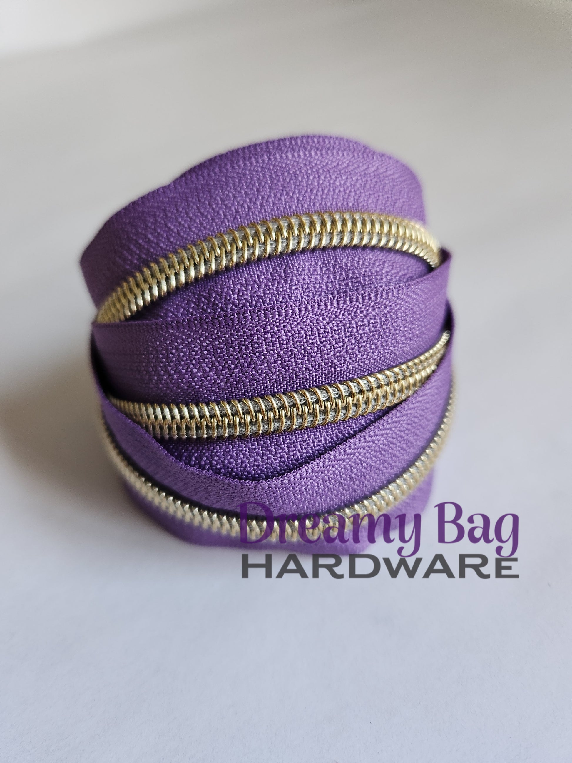 #3 and #5 Zipper Tape Purple with Coloured Nylon Teeth