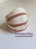 #3 and #5 Zipper Tape Dusty Pink with nylon teeth