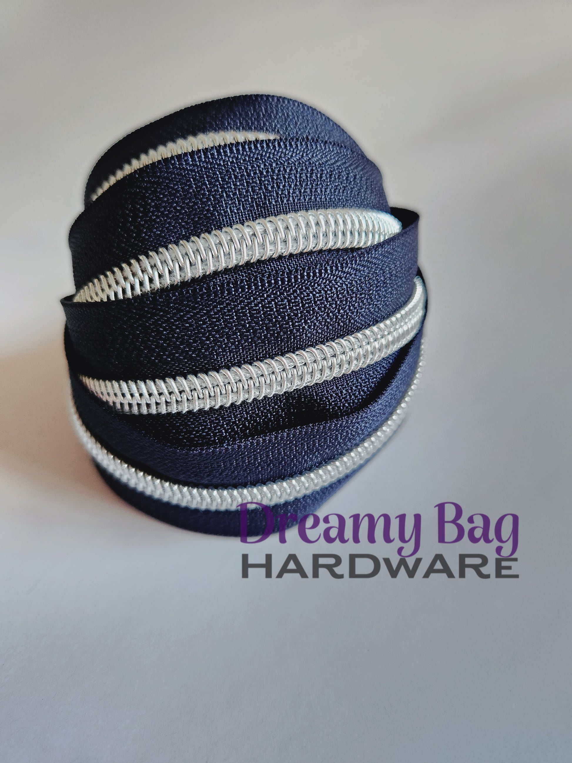 #3 and #5 Zipper Tape Navy with Nylon teeth