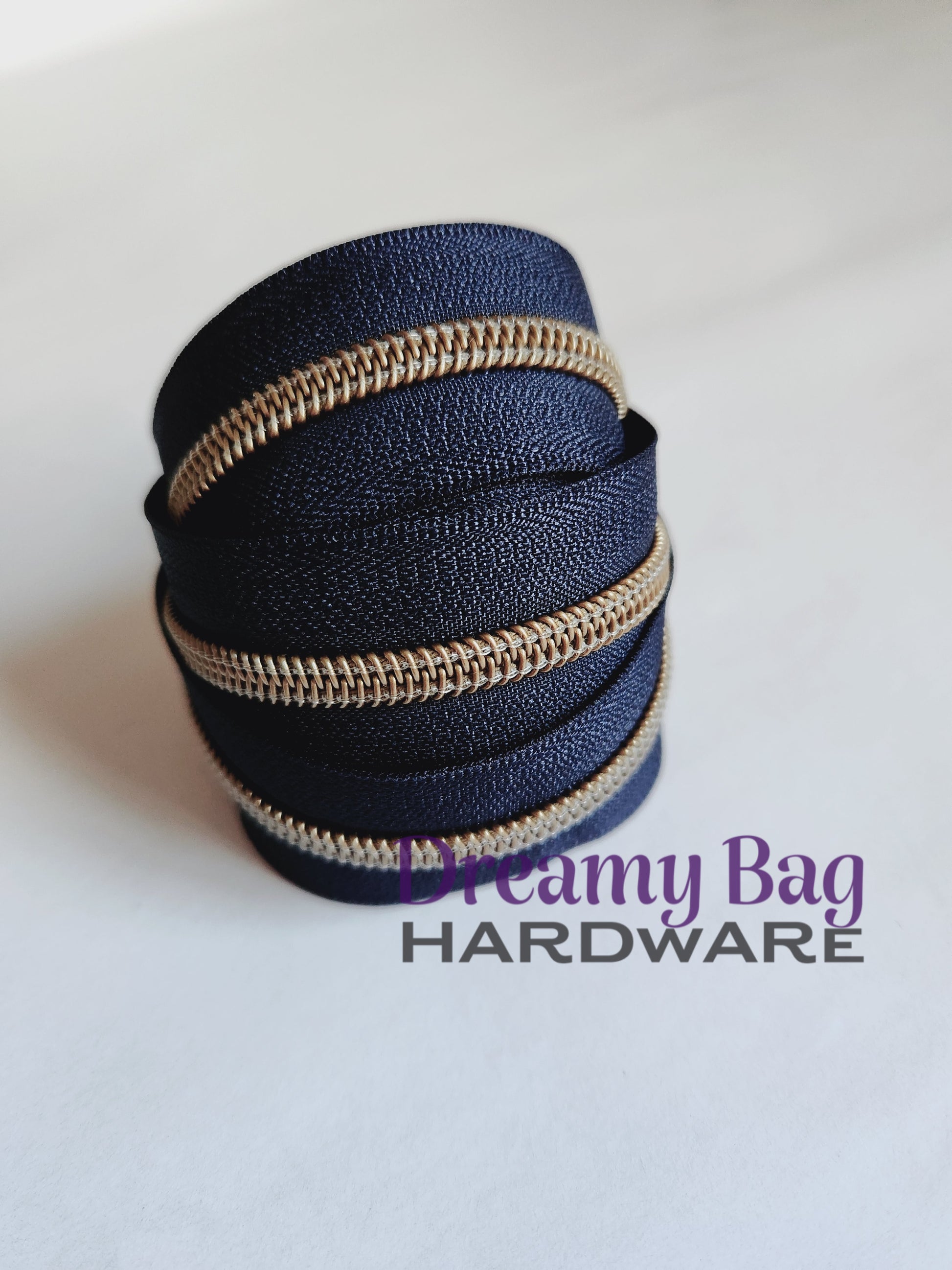 #3 and #5 Zipper Tape Navy with Nylon teeth