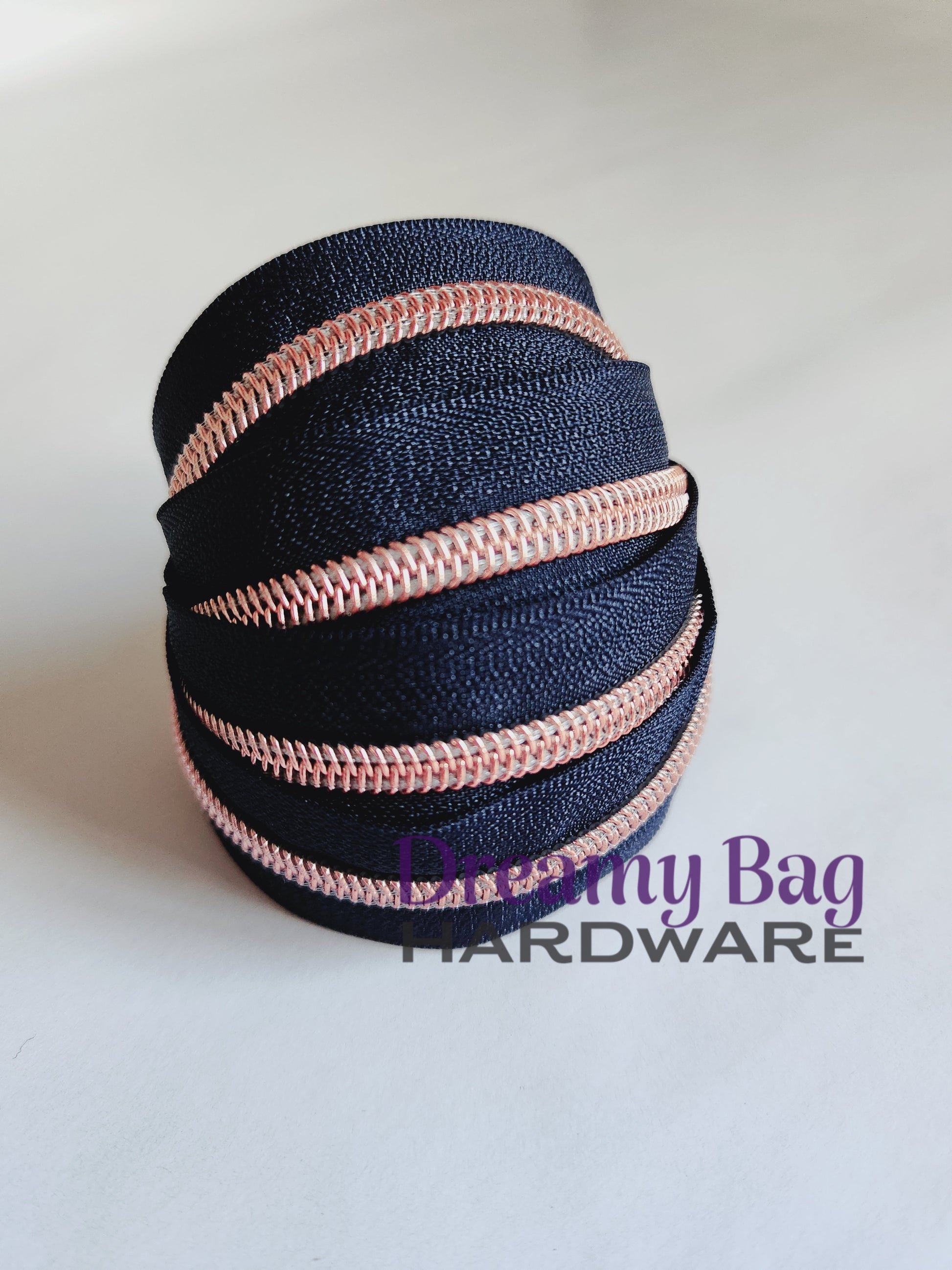 #3 and #5 Zipper Tape Navy with Nylon teeth
