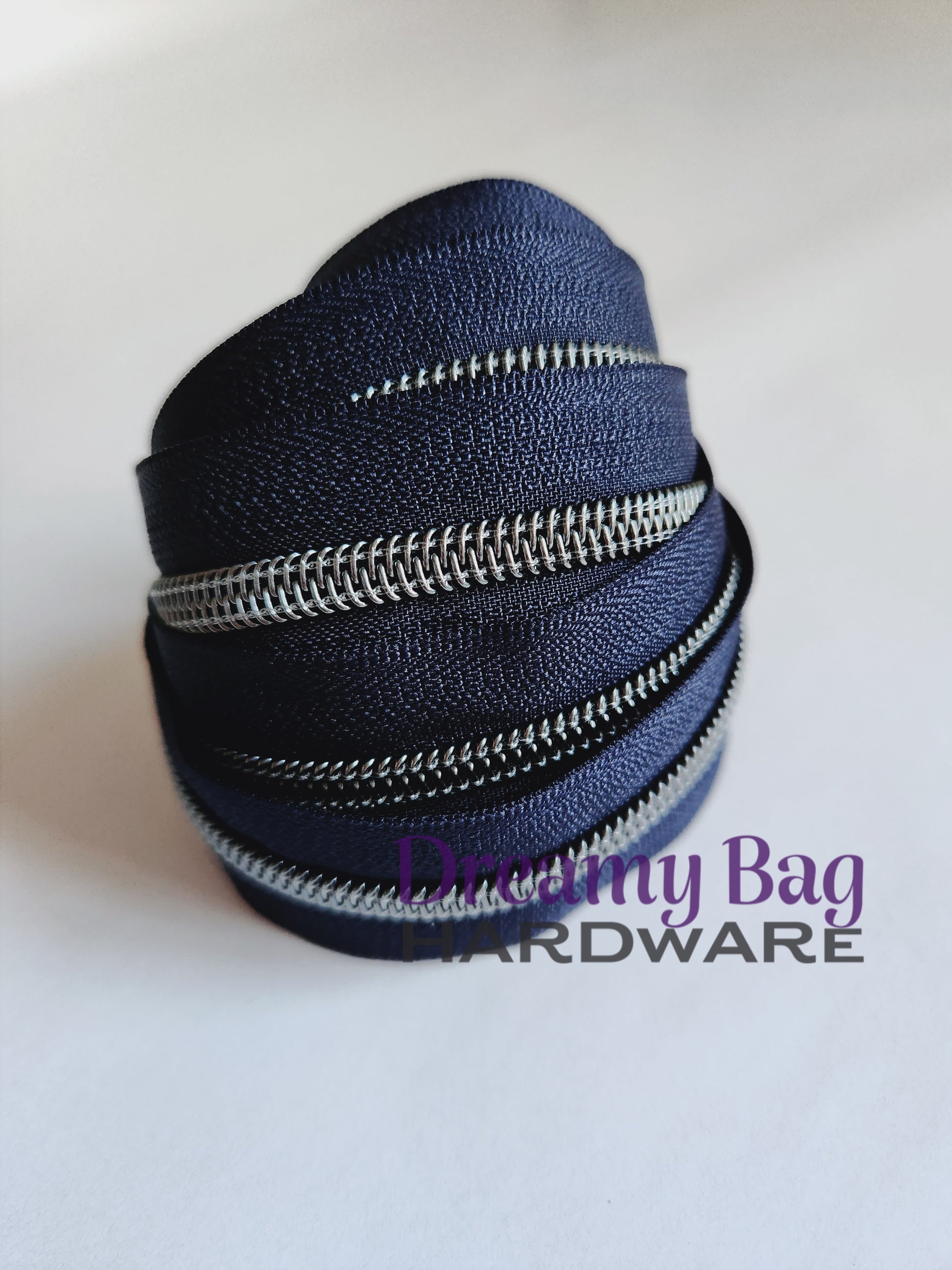 #3 and #5 Zipper Tape Navy with Nylon teeth