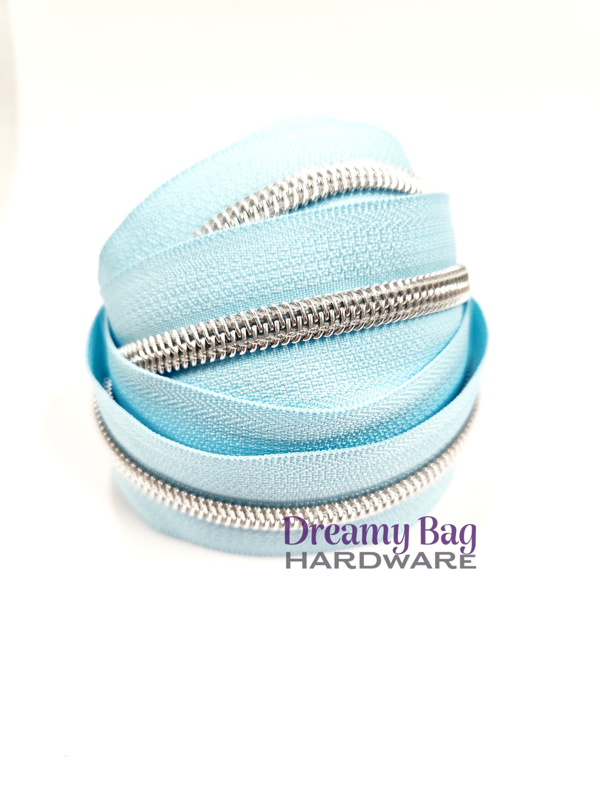 #5 Zipper Tape Light Blue nylon teeth