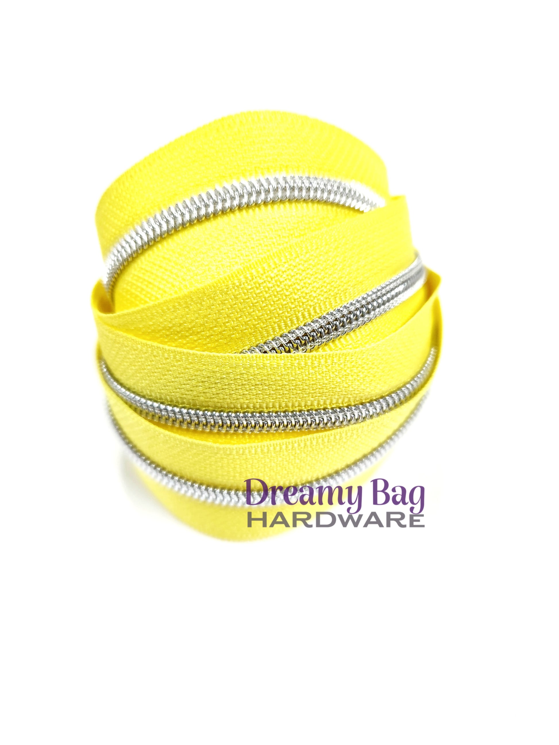 #3 and #5 Zipper Tape Yellow with Coloured Nylon Teeth