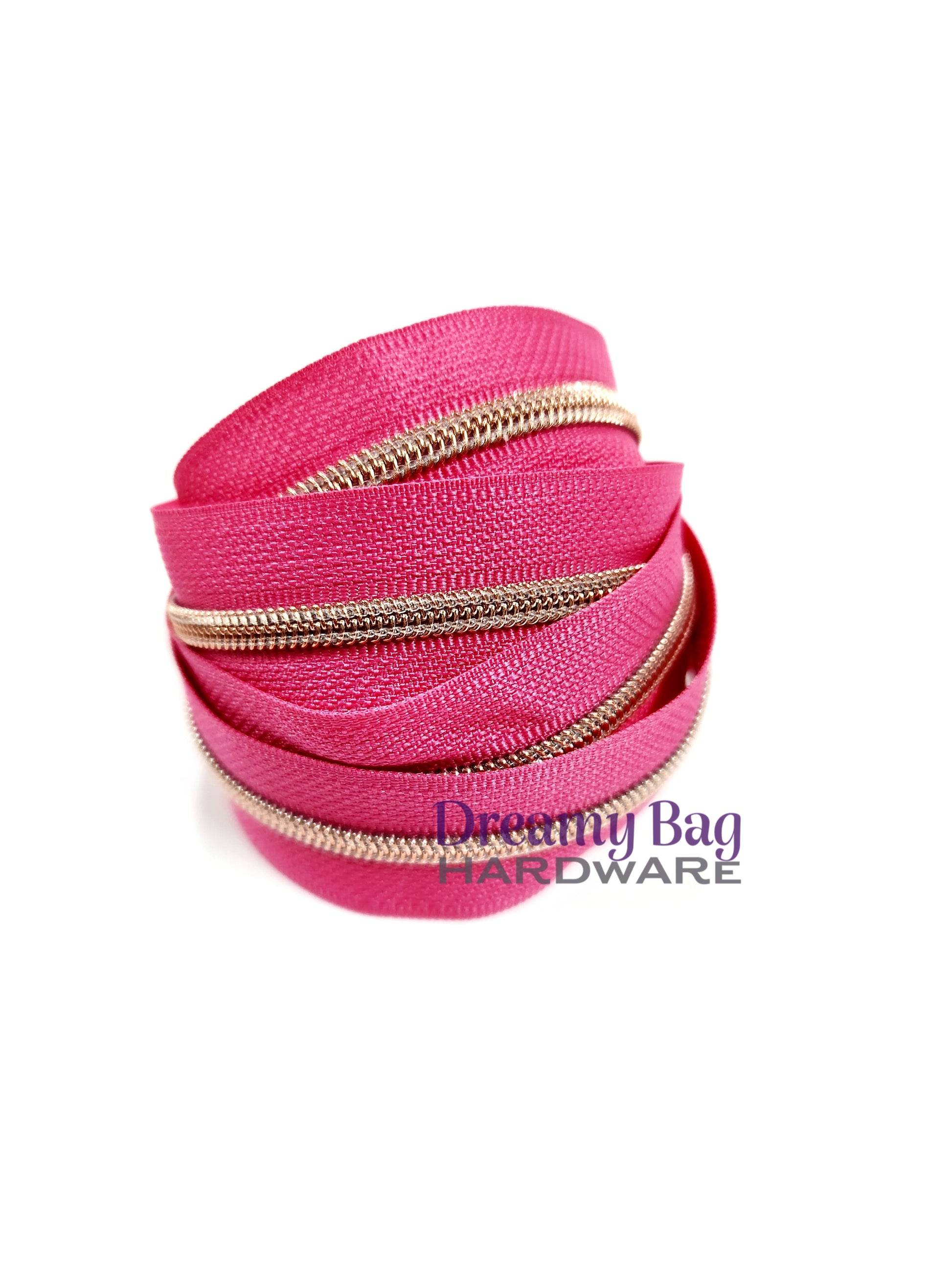 #5 Zipper Tape Hot Pink with Nylon Teeth