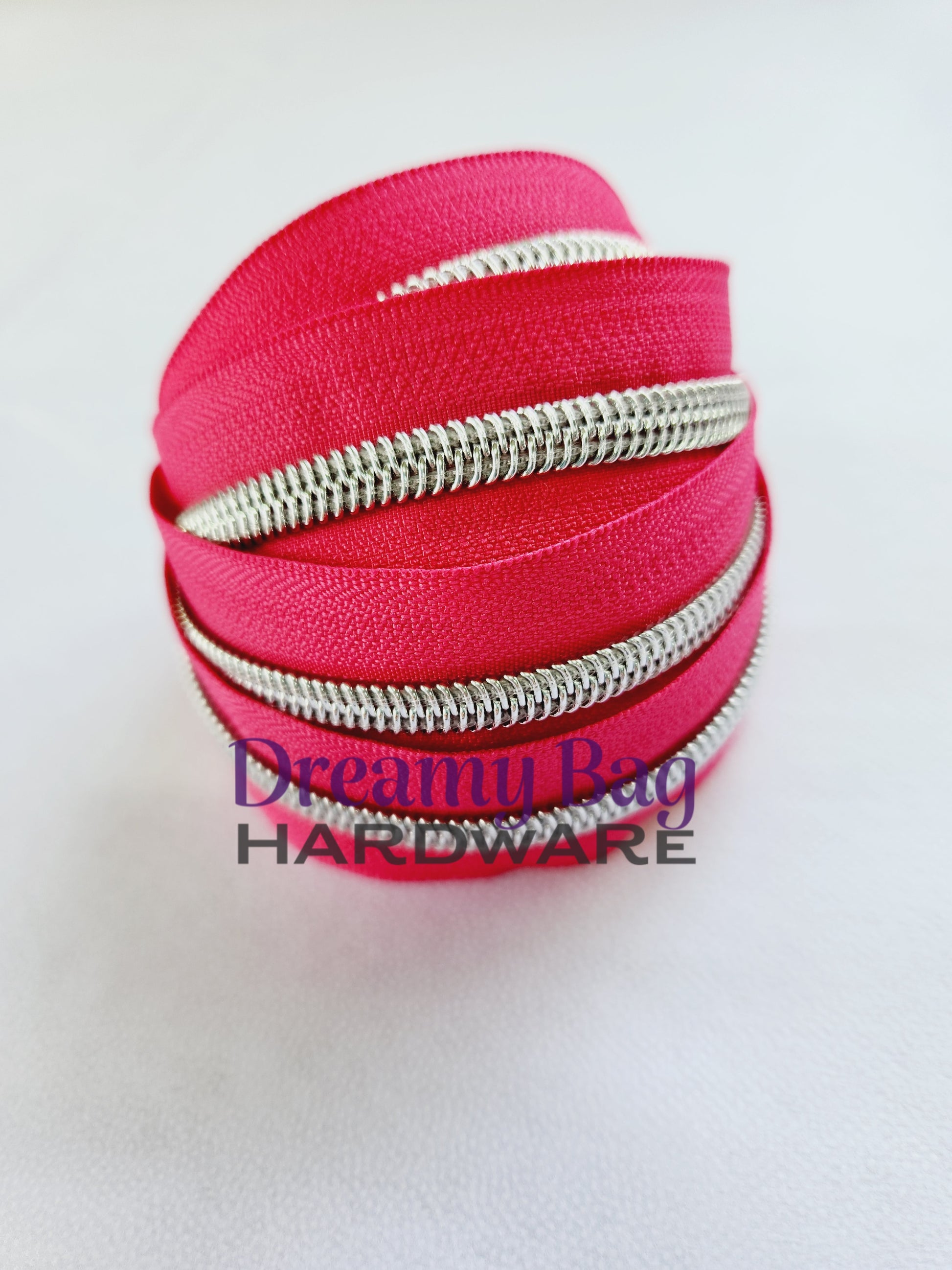 #5 Zipper Tape Hot Pink with Nylon Teeth