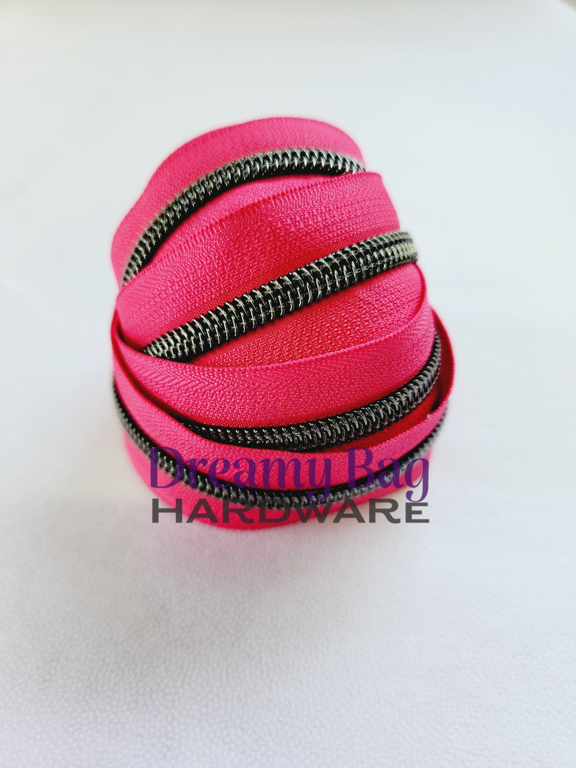 #5 Zipper Tape Hot Pink with Nylon Teeth