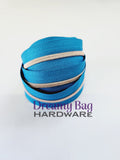 #3 and #5 Zipper Tape Blue with Nylon teeth