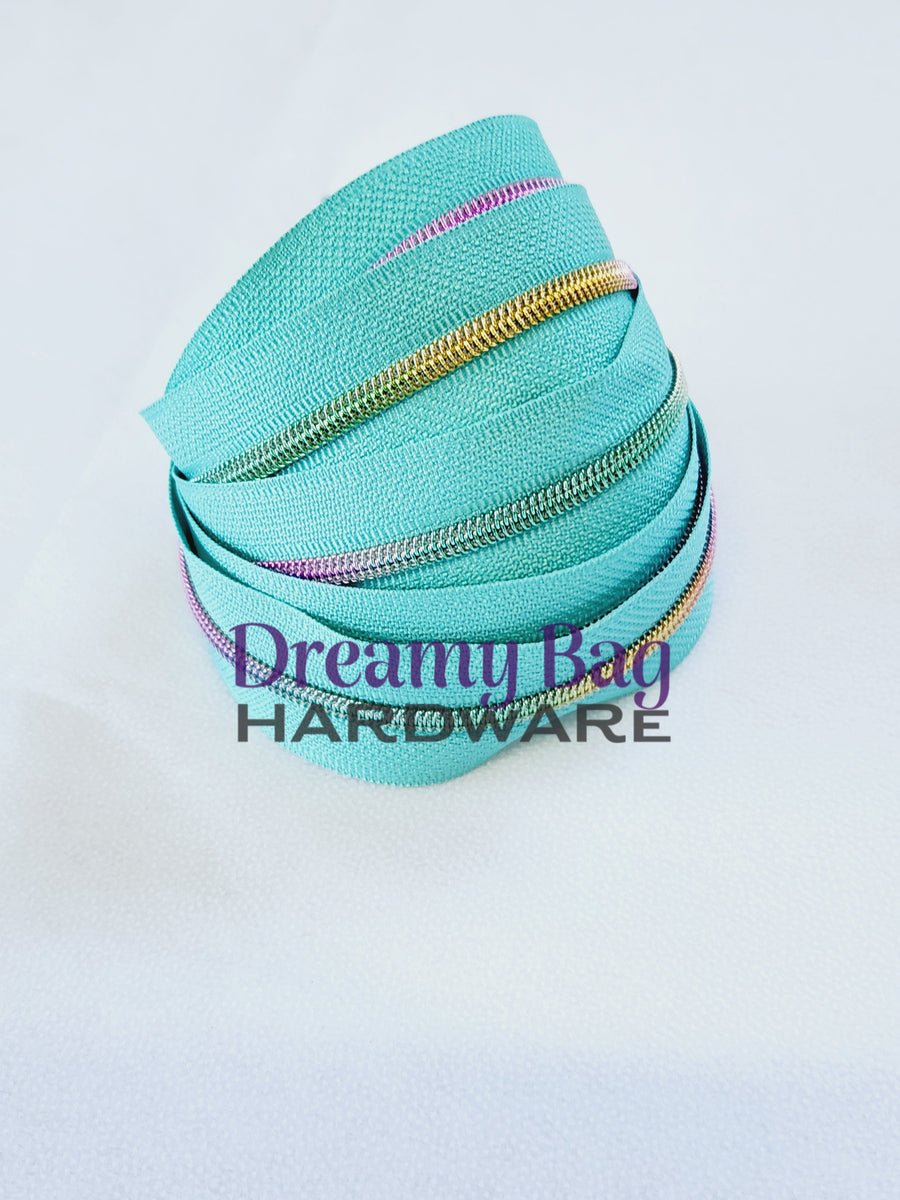 3 and 5 Zipper Tape Teal with coloured nylon teeth Dreamy Bag