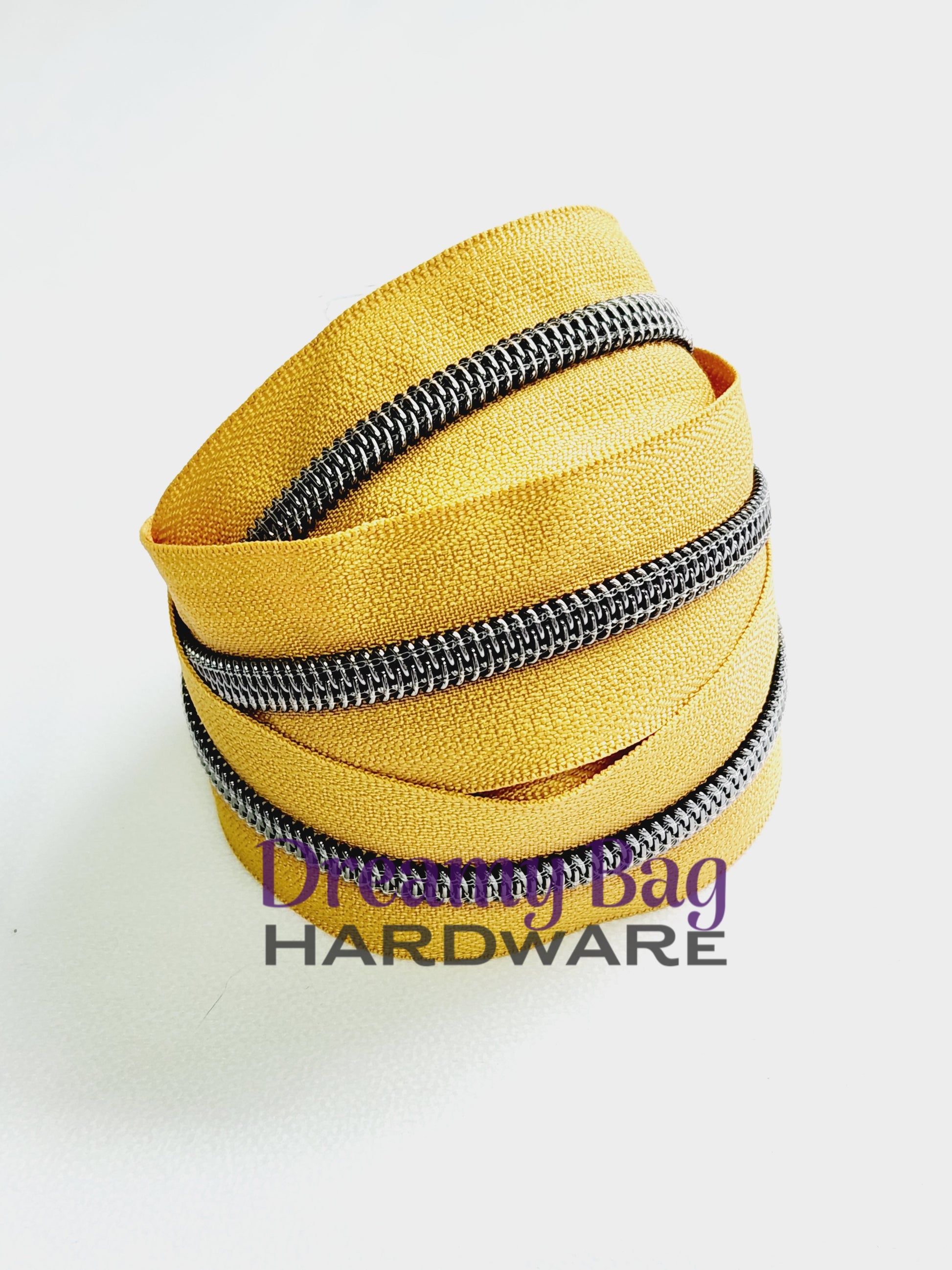 #5 Zipper Tape Mustard with nylon teeth