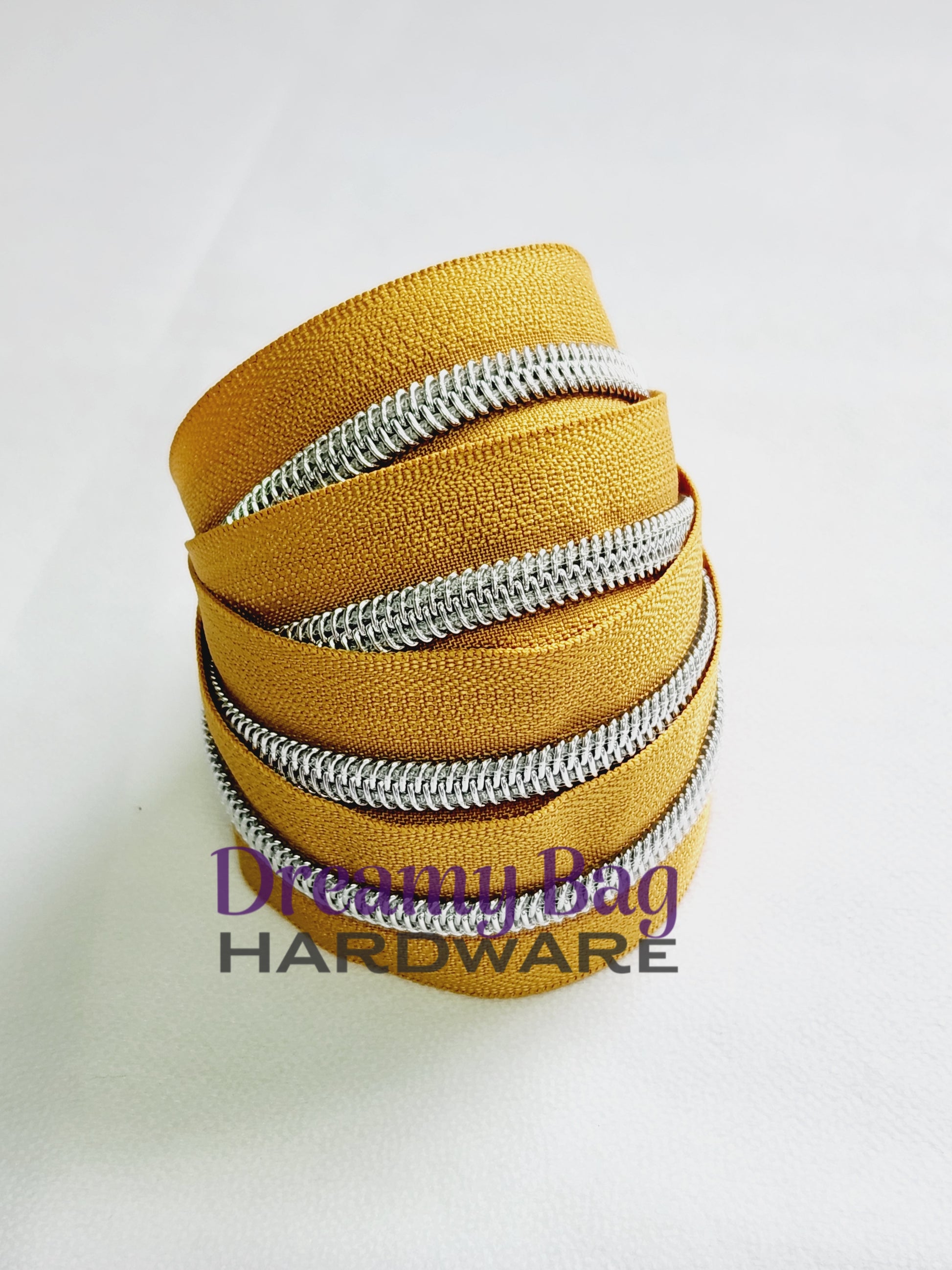 #5 Zipper Tape Mustard with nylon teeth