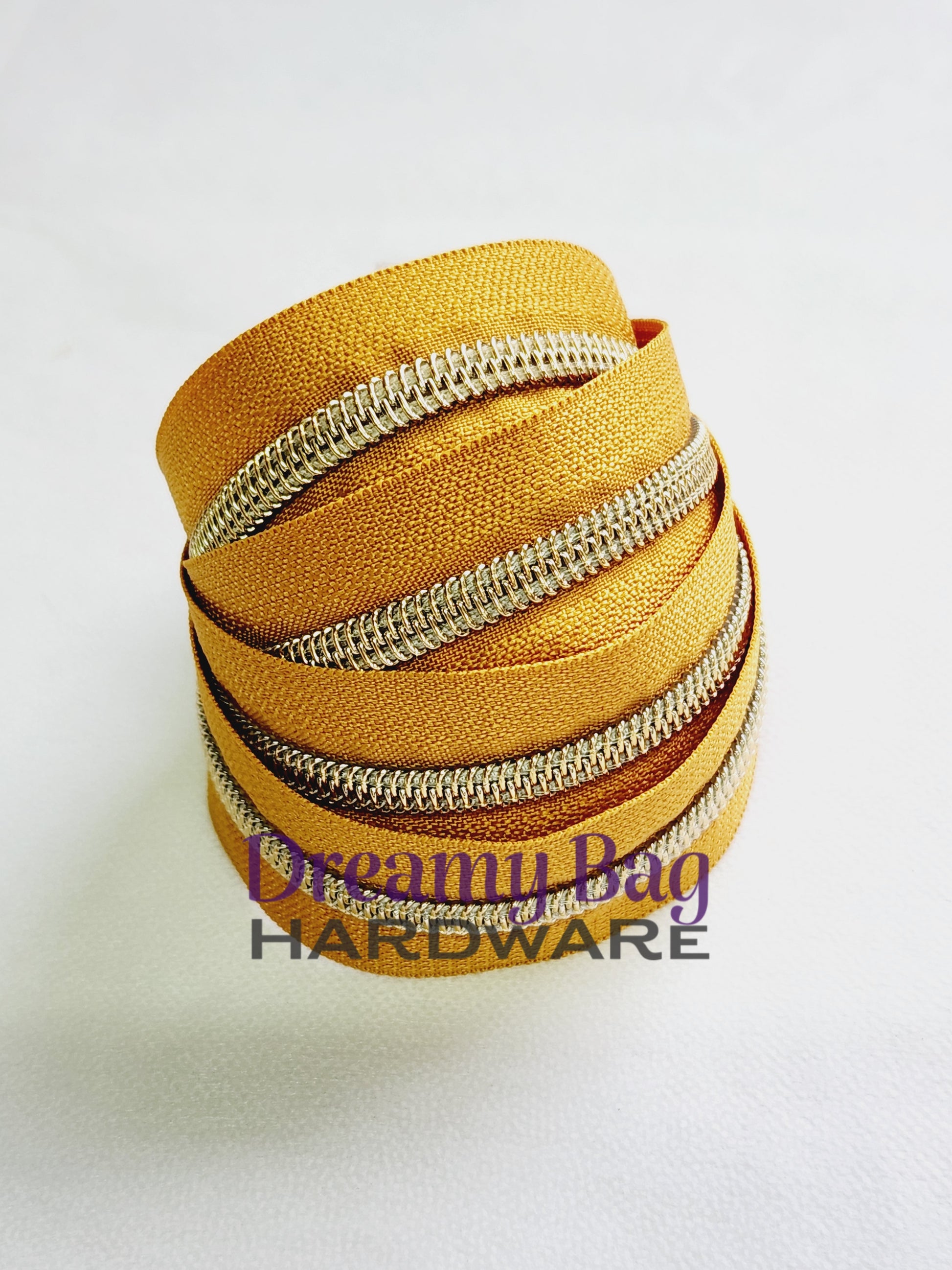 #5 Zipper Tape Mustard with nylon teeth