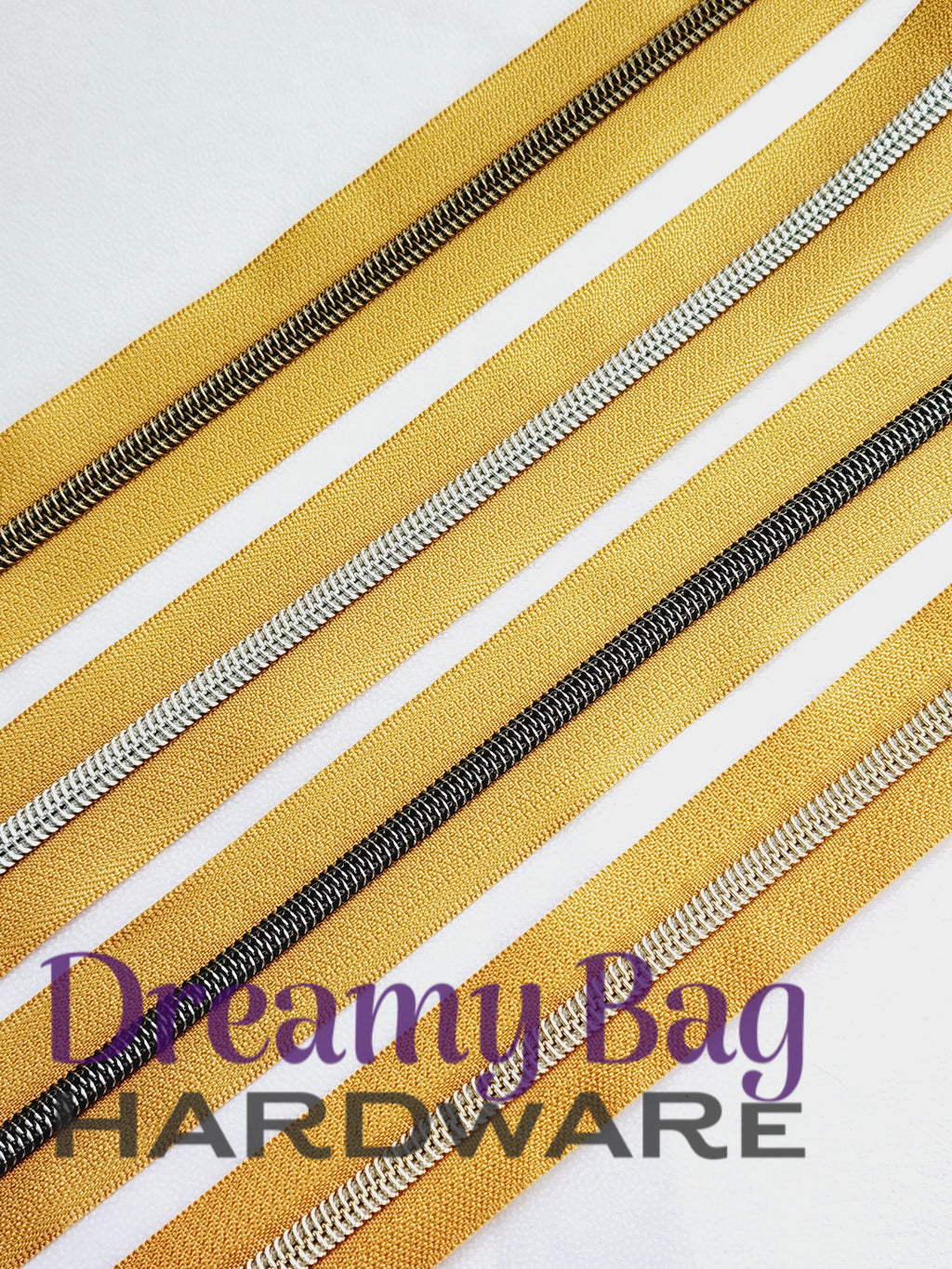 #5 Zipper Tape Mustard with nylon teeth