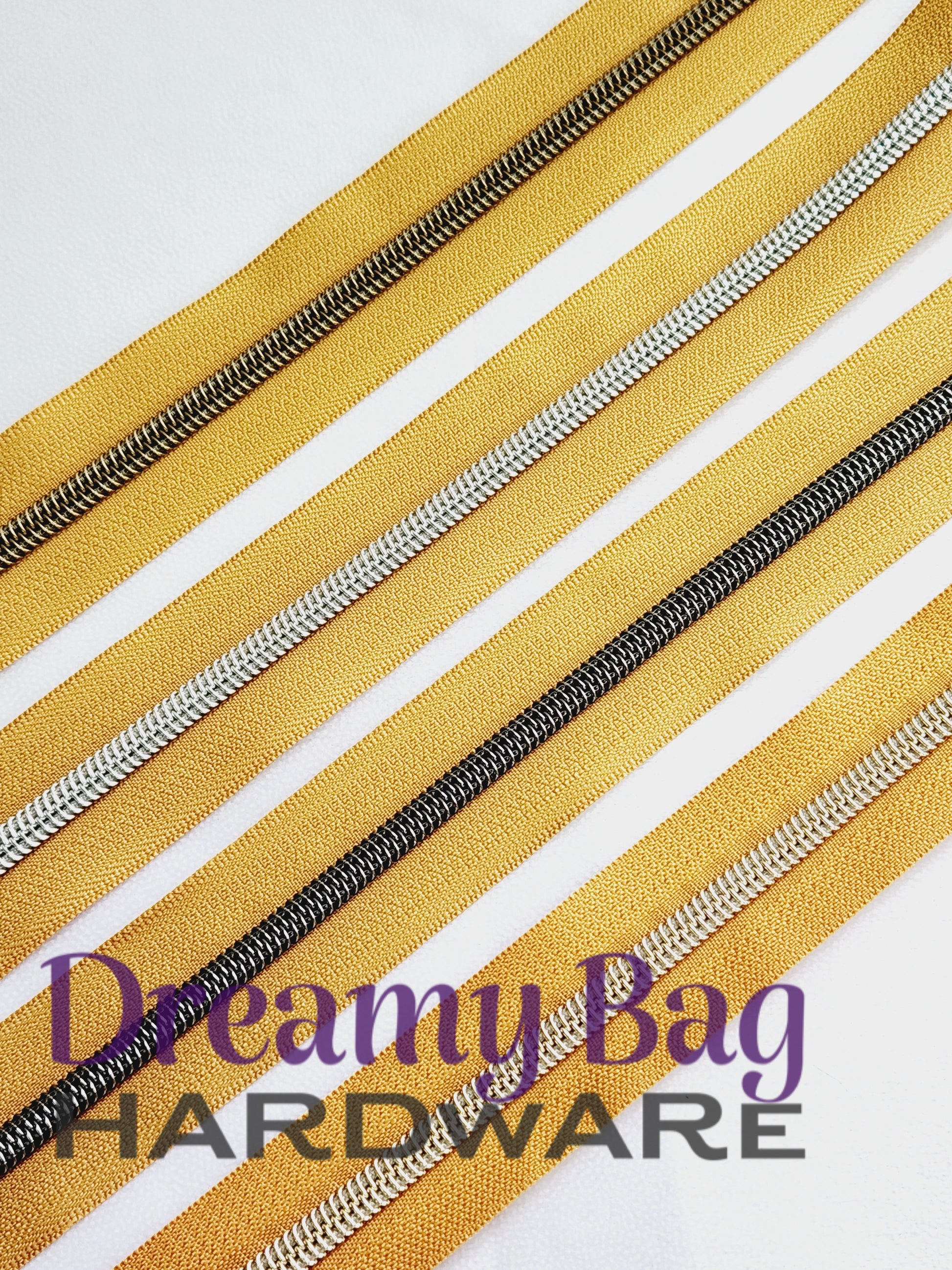 #5 Zipper Tape Mustard with nylon teeth