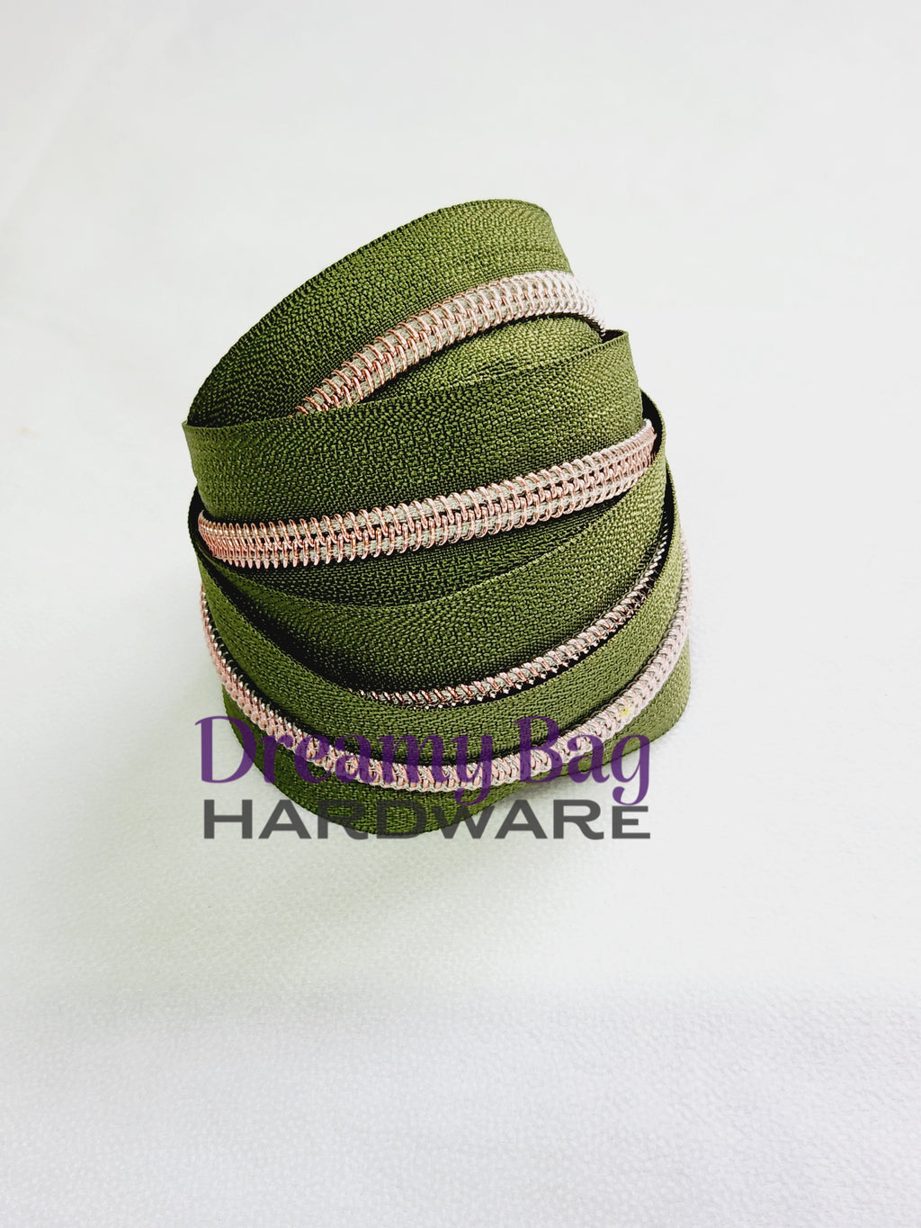 #5 Zipper Tape Olive with nylon teeth