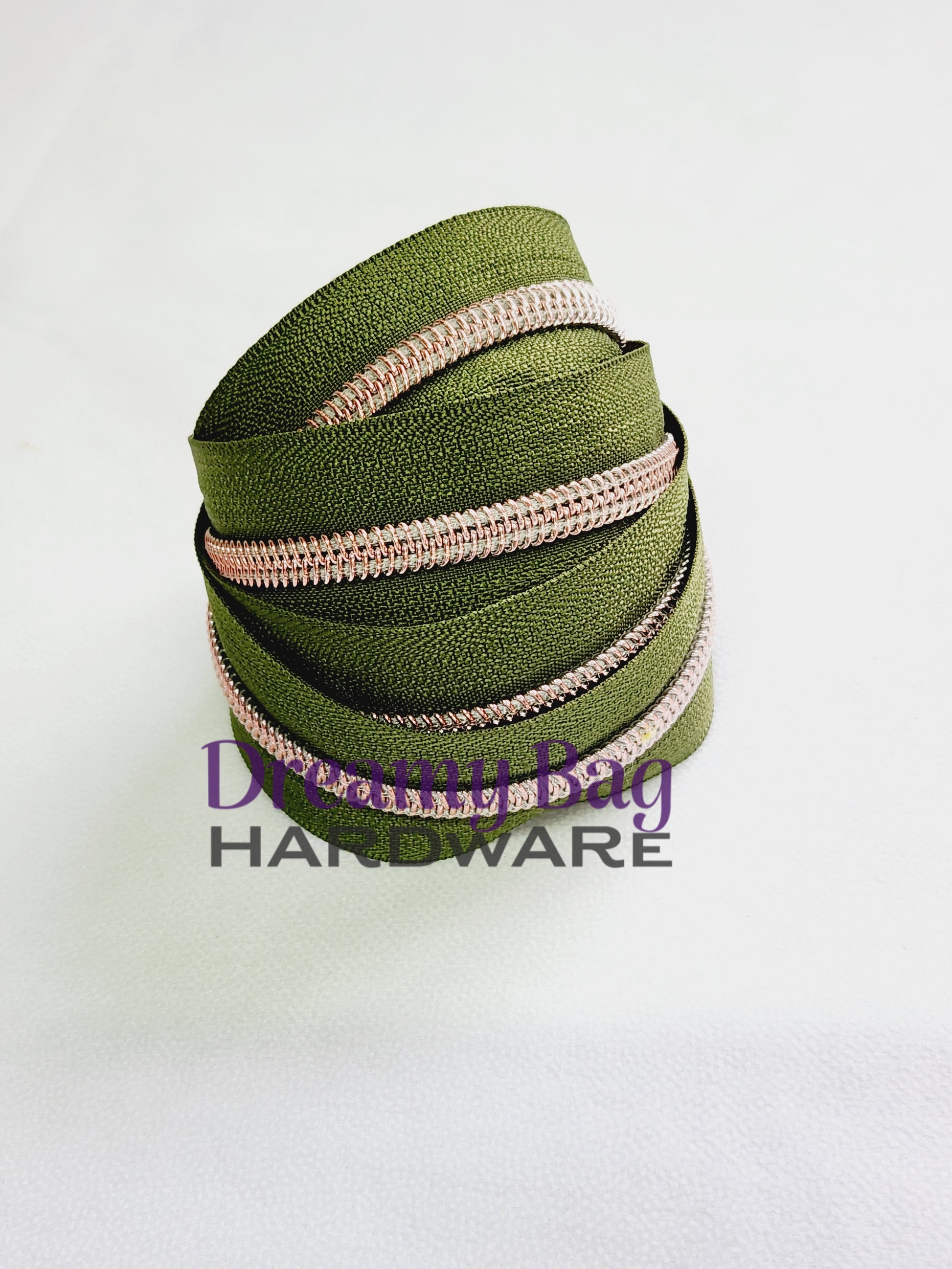 #5 Zipper Tape Olive with nylon teeth