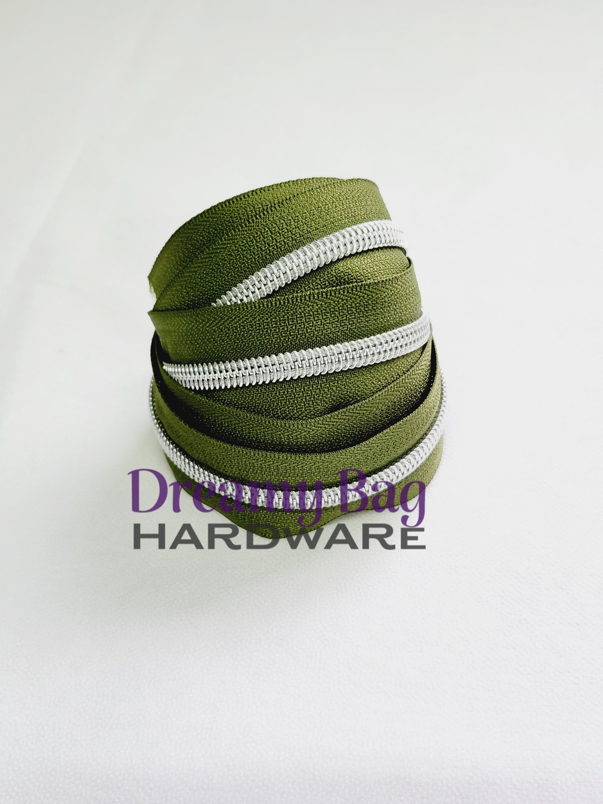 #5 Zipper Tape Olive with nylon teeth