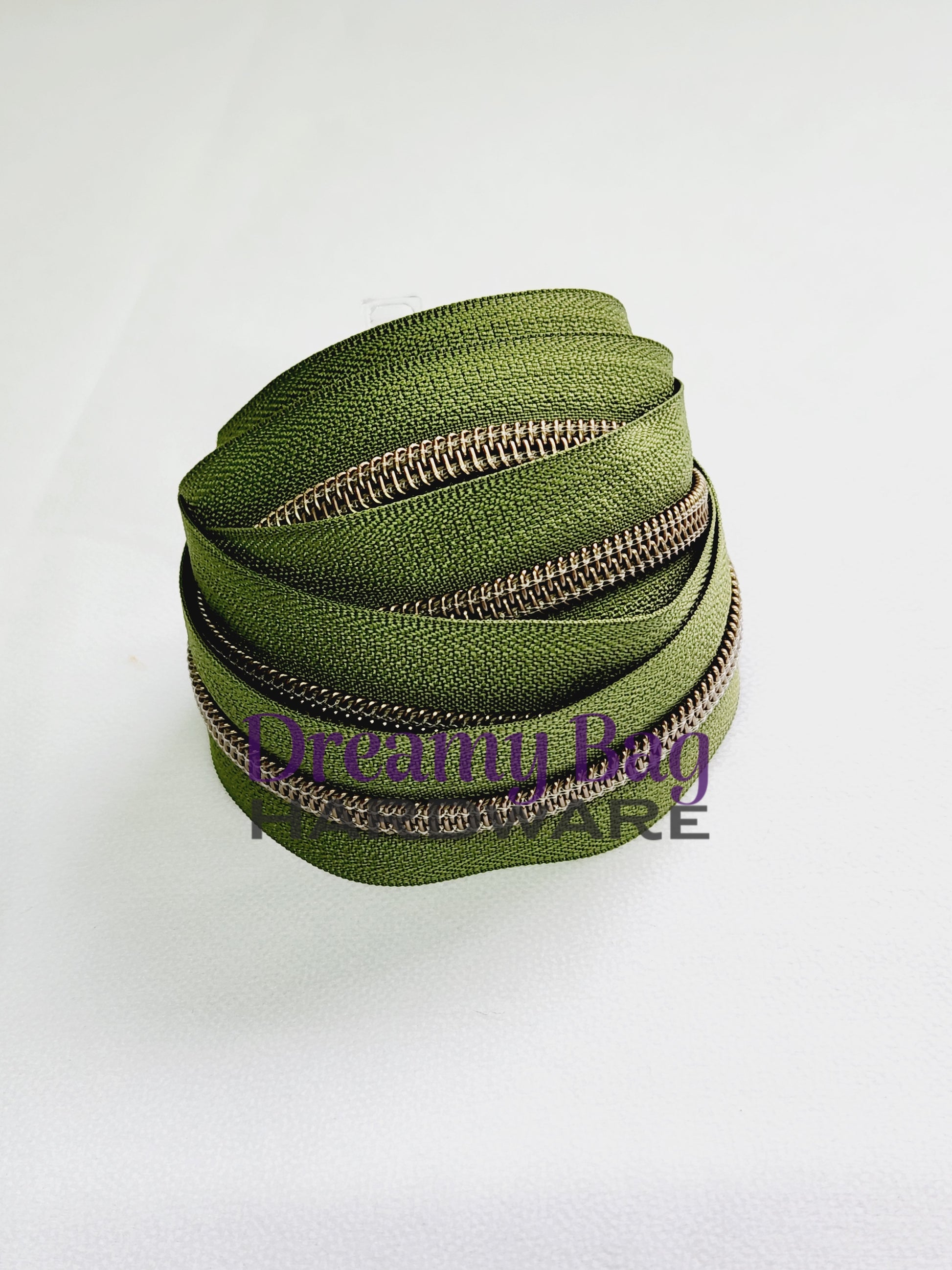 #5 Zipper Tape Olive with nylon teeth