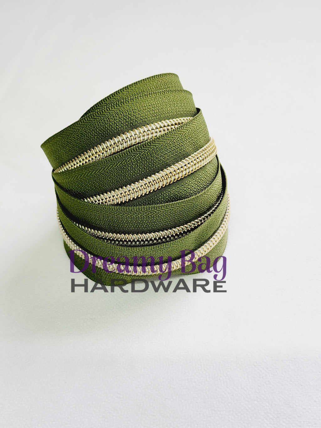 #5 Zipper Tape Olive with nylon teeth