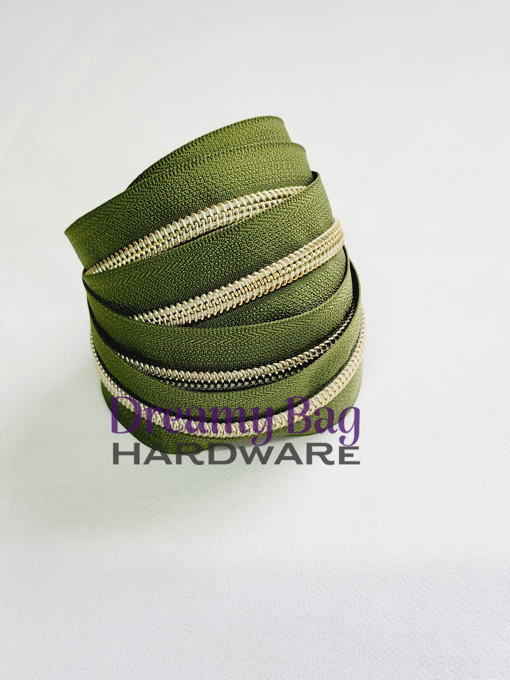#5 Zipper Tape Olive with nylon teeth