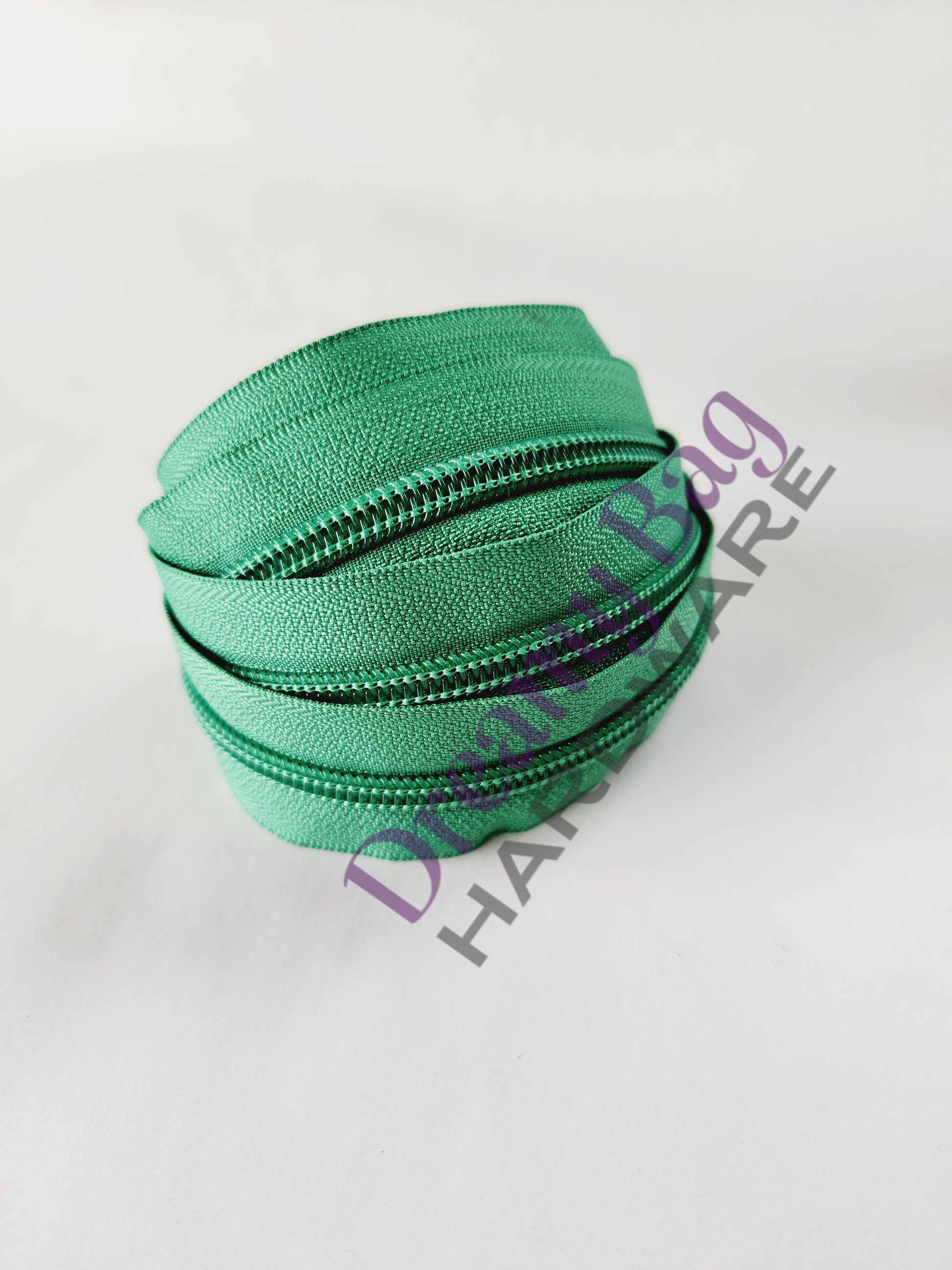 #3 and #5 Zipper Tape Gamer Green with Nylon Teeth