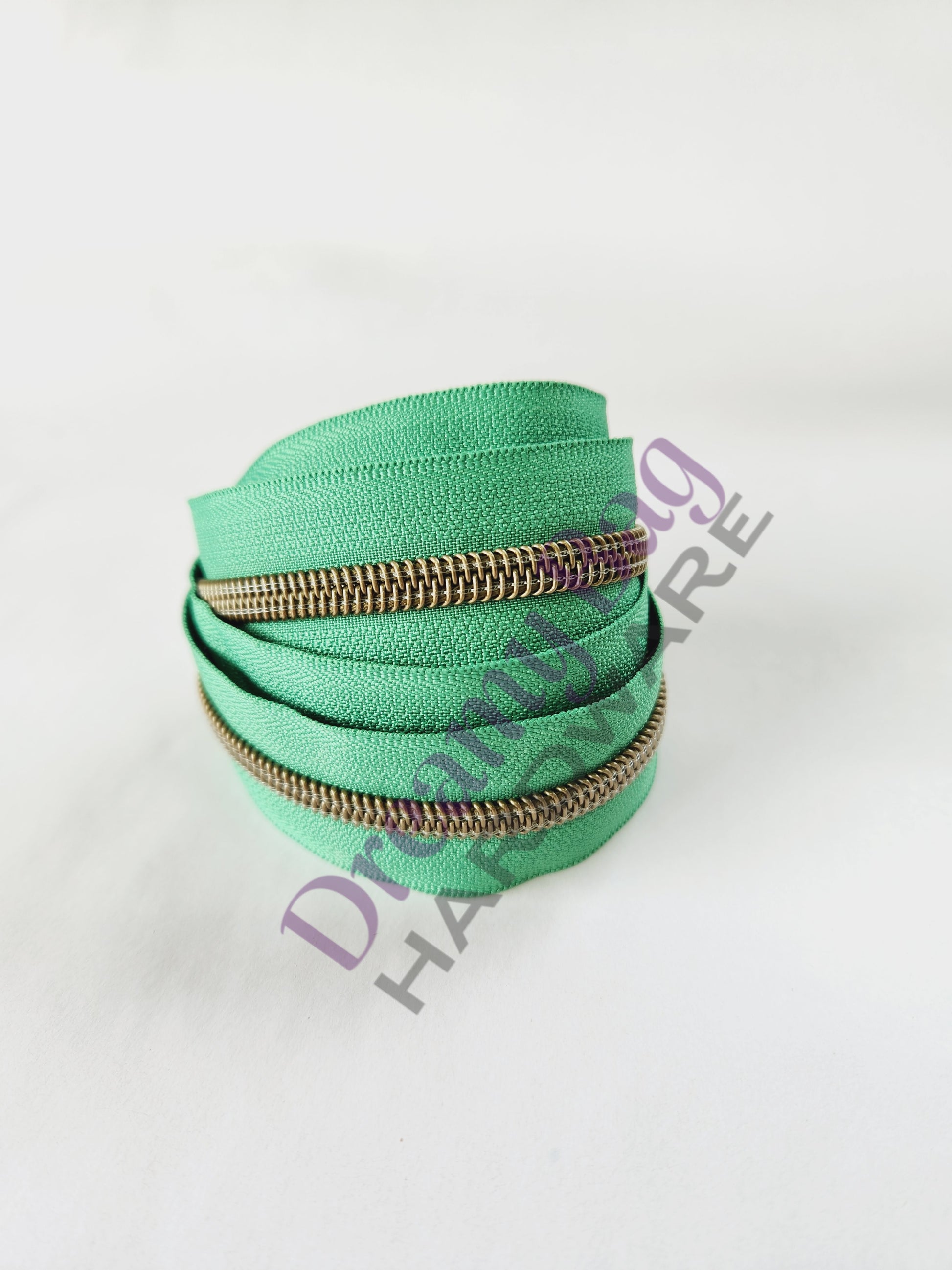 #3 and #5 Zipper Tape Gamer Green with Nylon Teeth