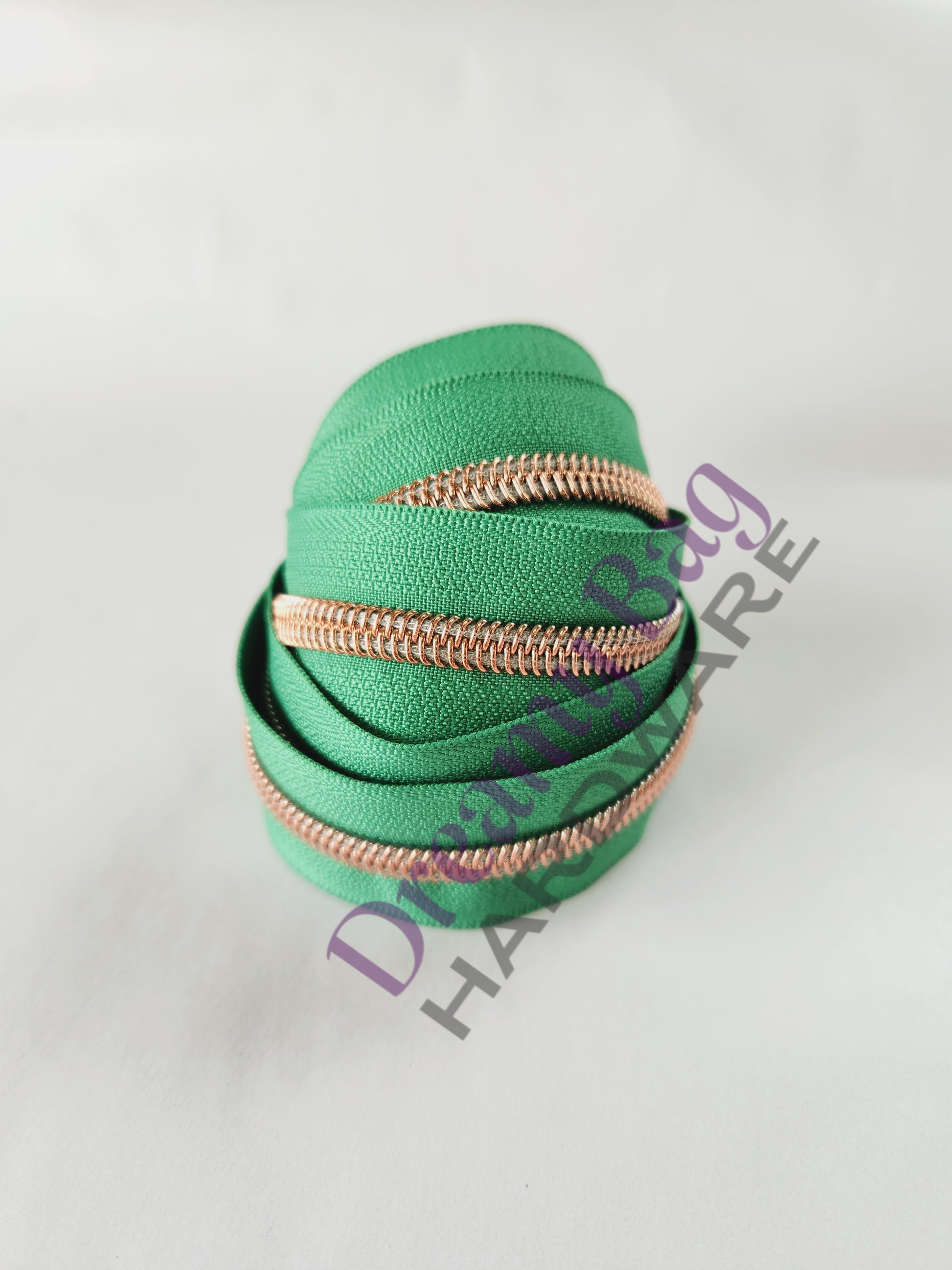 #3 and #5 Zipper Tape Gamer Green with Nylon Teeth