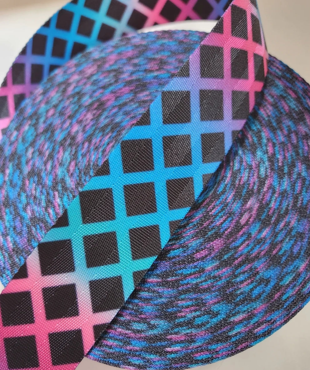38mm (1.5") Seatbelt Webbing Printed Designs