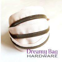 #3 and #5 Zipper Tape Dusty Pink with nylon teeth