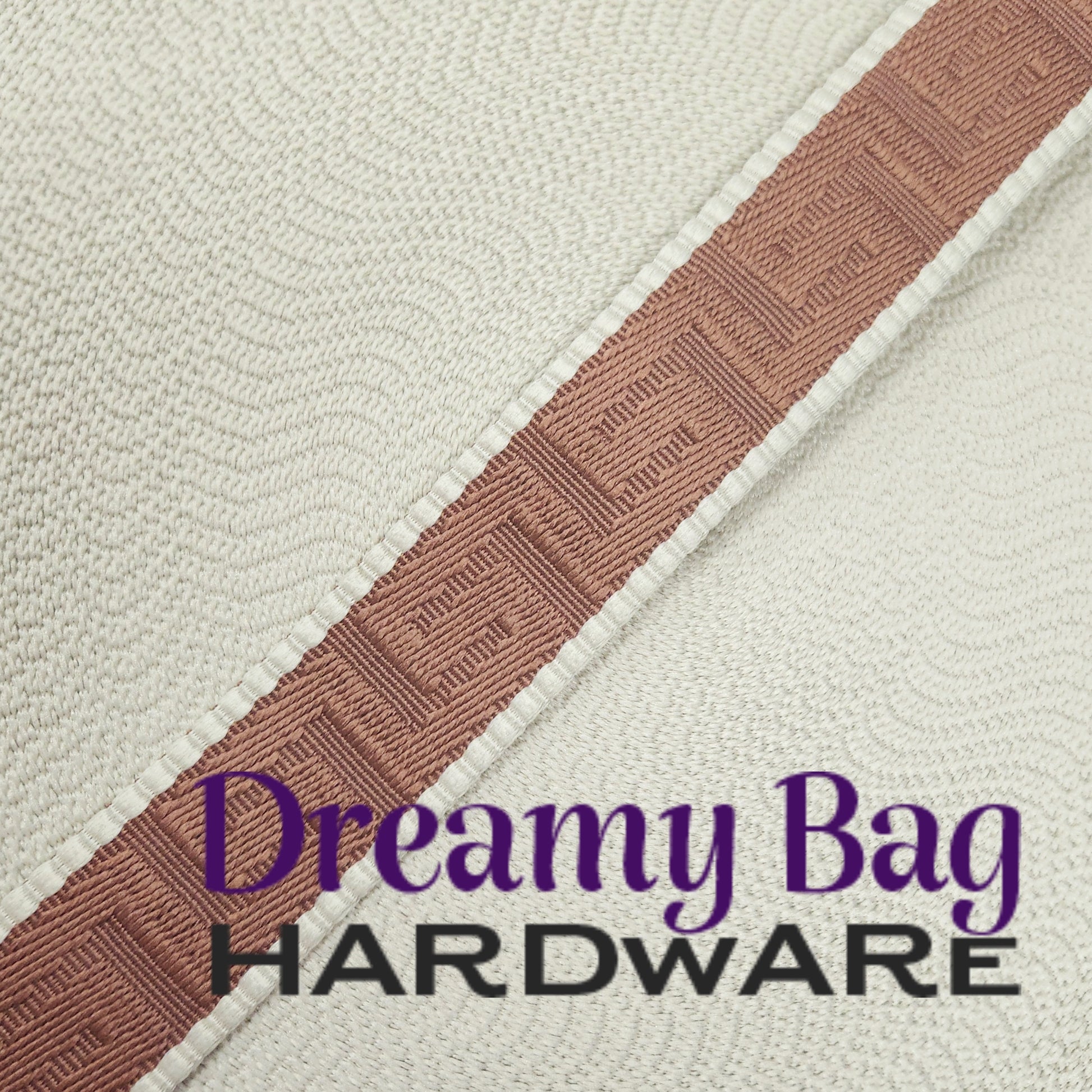 38mm (1.5") Poly/ Cotton  Greek Key Canvas Webbing